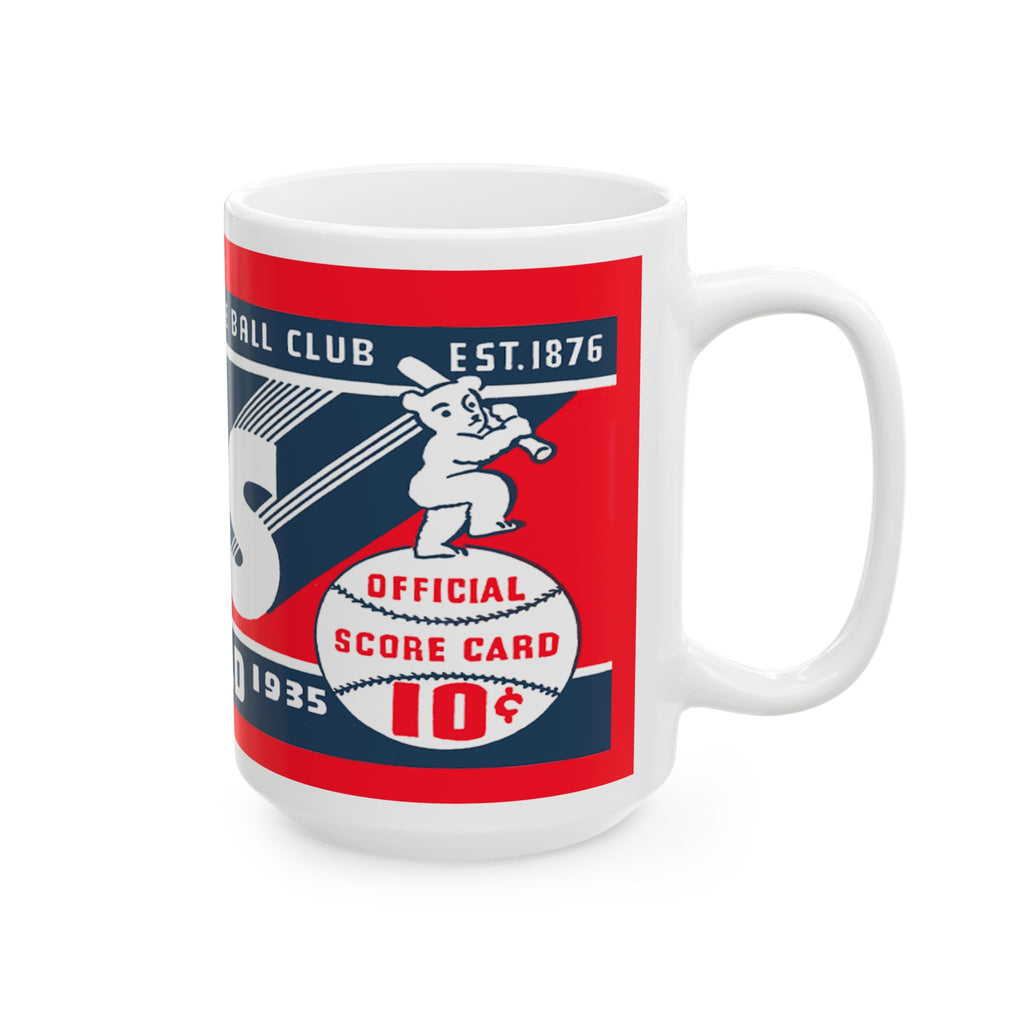 Ceramic Mug, 1935 Baseball Chicago Cubs, Sports Fan Gift, Vintage Baseball Memorabilia, Baseball Enthusiast Mug, Retro Baseball Collectible,