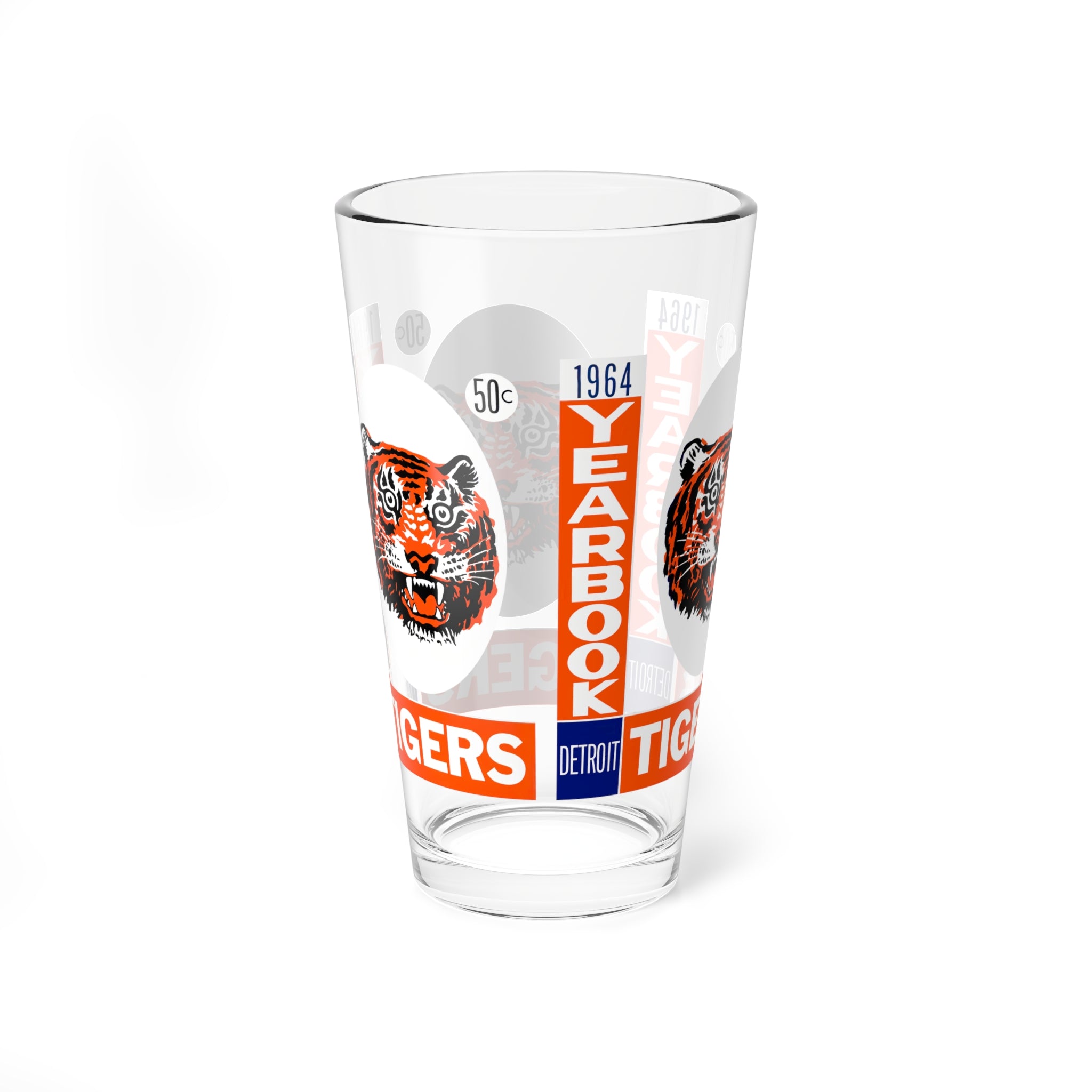 1964 Vintage Detroit Tigers Baseball Yearbook Cover -  Pint Glass, 16oz