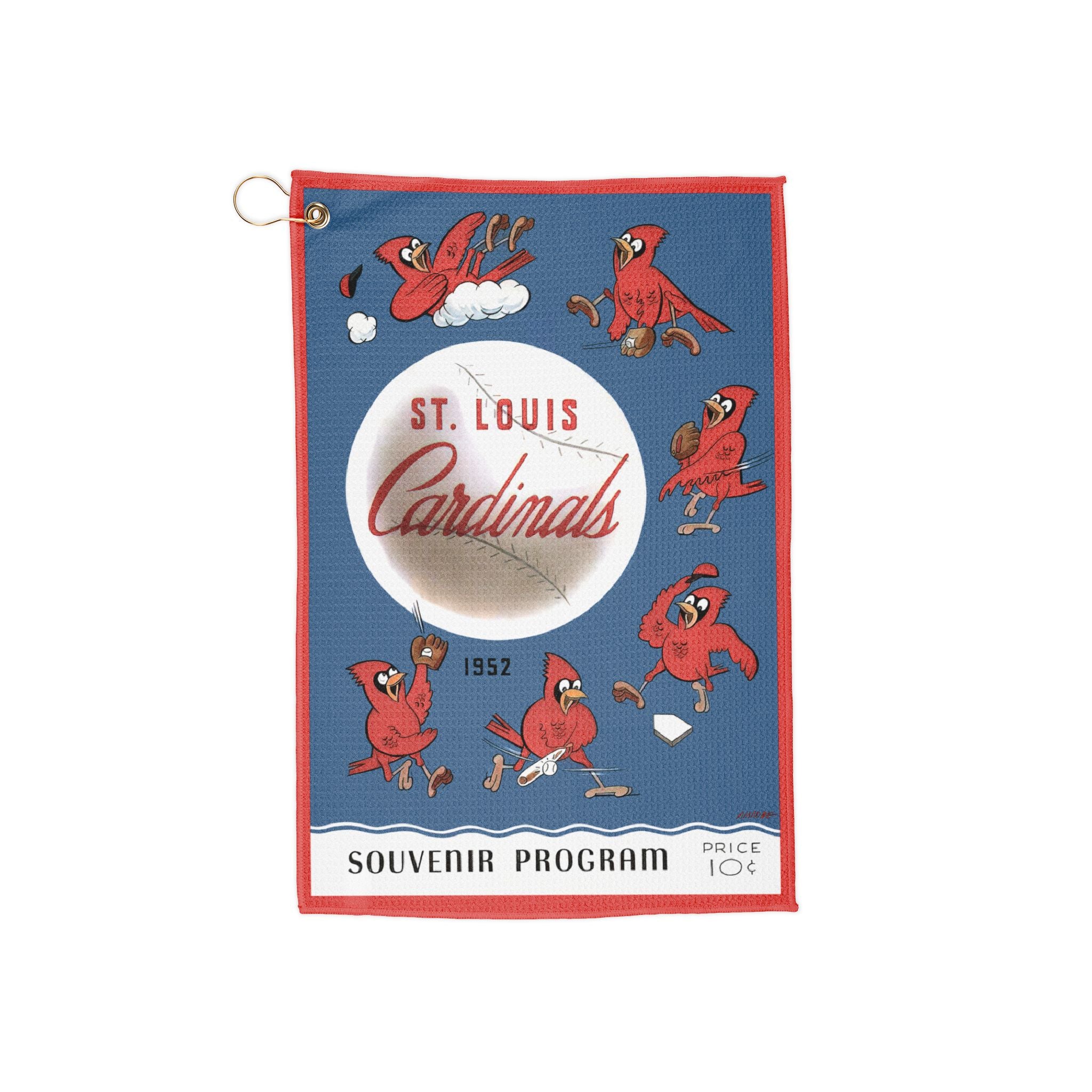 Vintage 1952 Baseball Cardinals Golf Towels - Sports Fan Gift, Retro Sports Towel, Sports Memorabilia, Vintage Baseball Decor, Golf