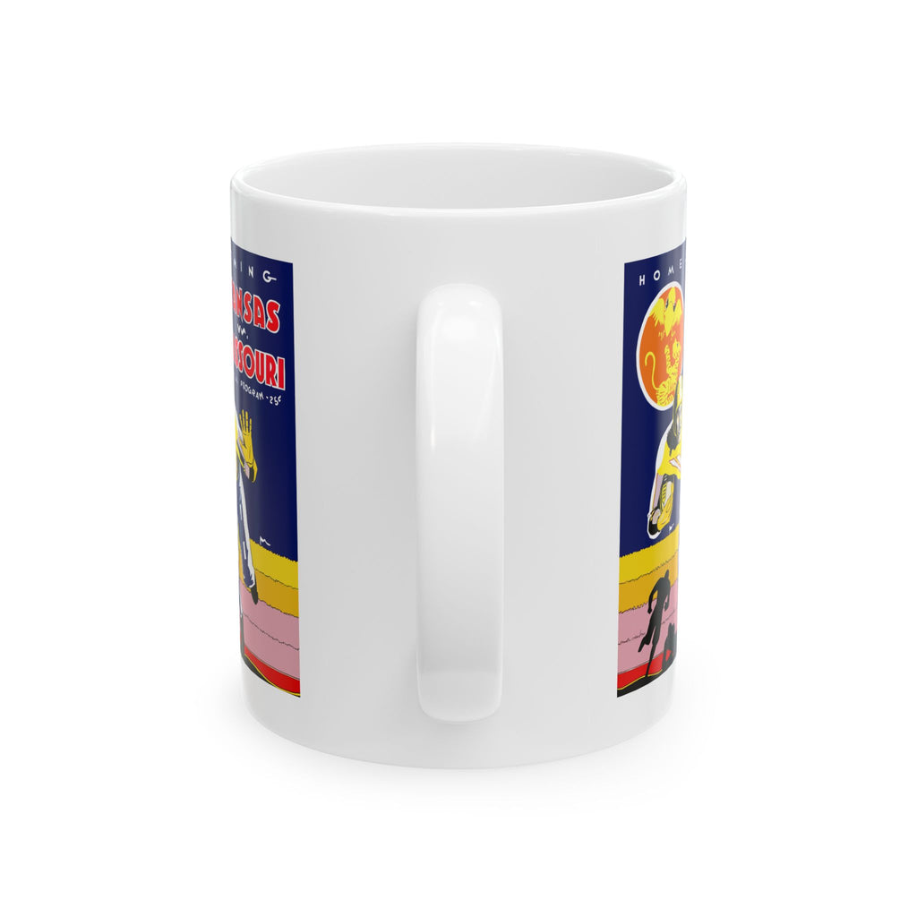 1931 Vintage Kansas - Missouri Football Program Cover - Ceramic Mug, 11oz