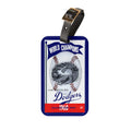 1960 Dodgers World Champions Baseball Luggage Tag — Vintage Yearbook
