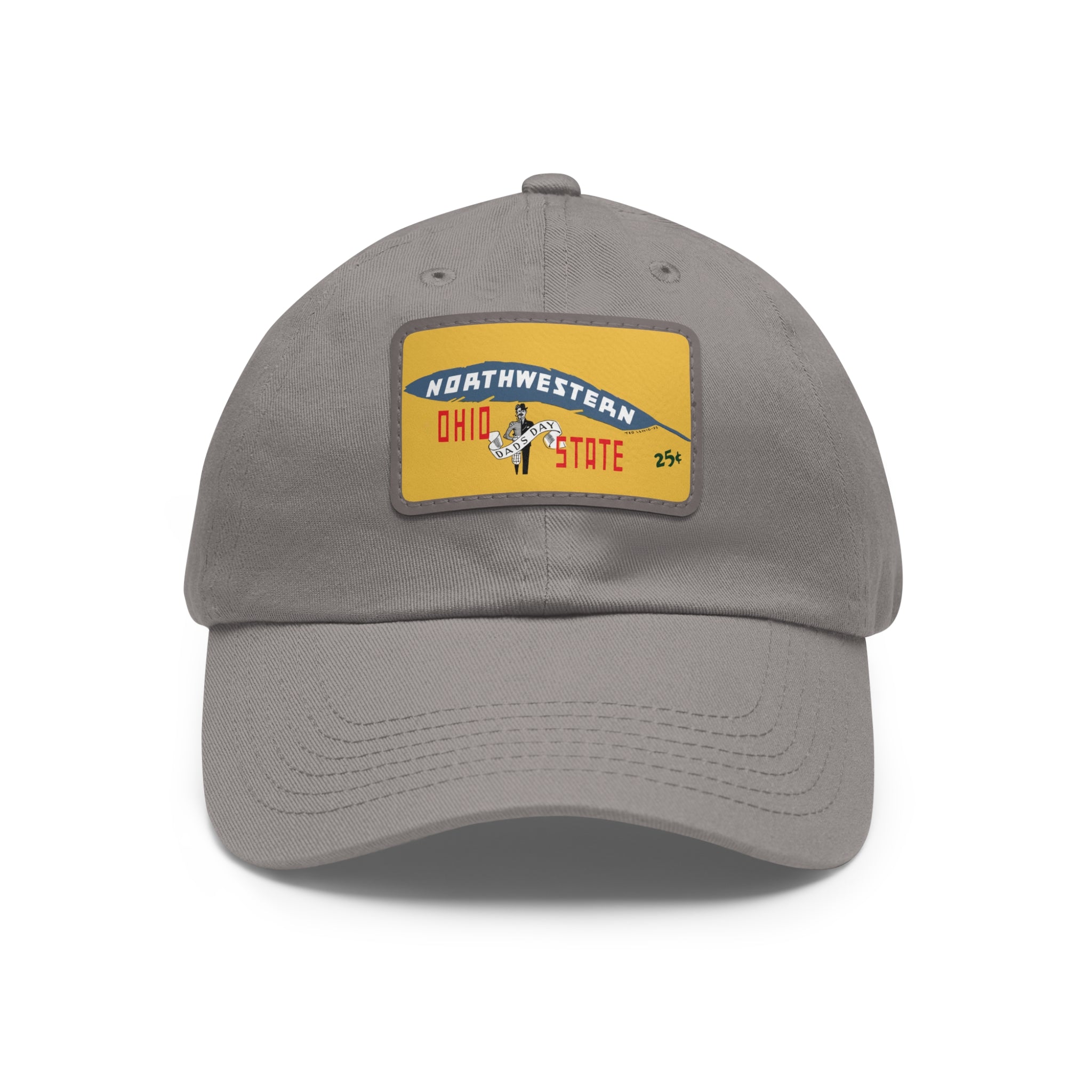 1937 Vintage Northeastern - Ohio State Football - Dad Hat with Leather Patch (Rectangle)