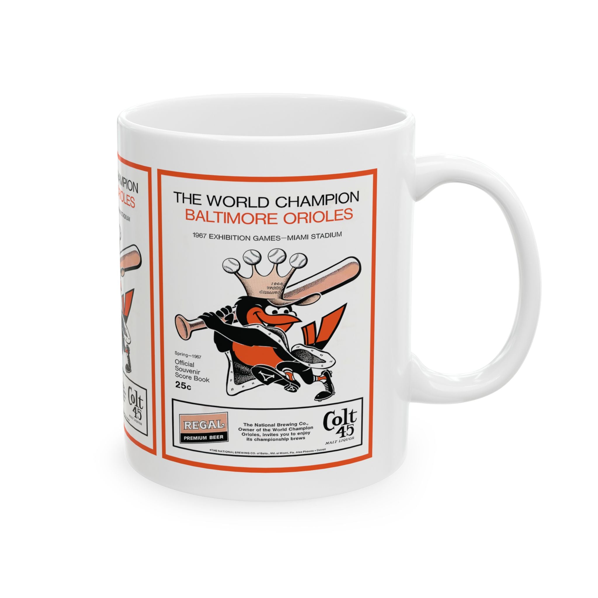 Vintage 1967 Baseball Baltimore Orioles Spring Training Ceramic Mug, 11oz 15oz, Gift for Sports Fans, Orioles Memorabilia,