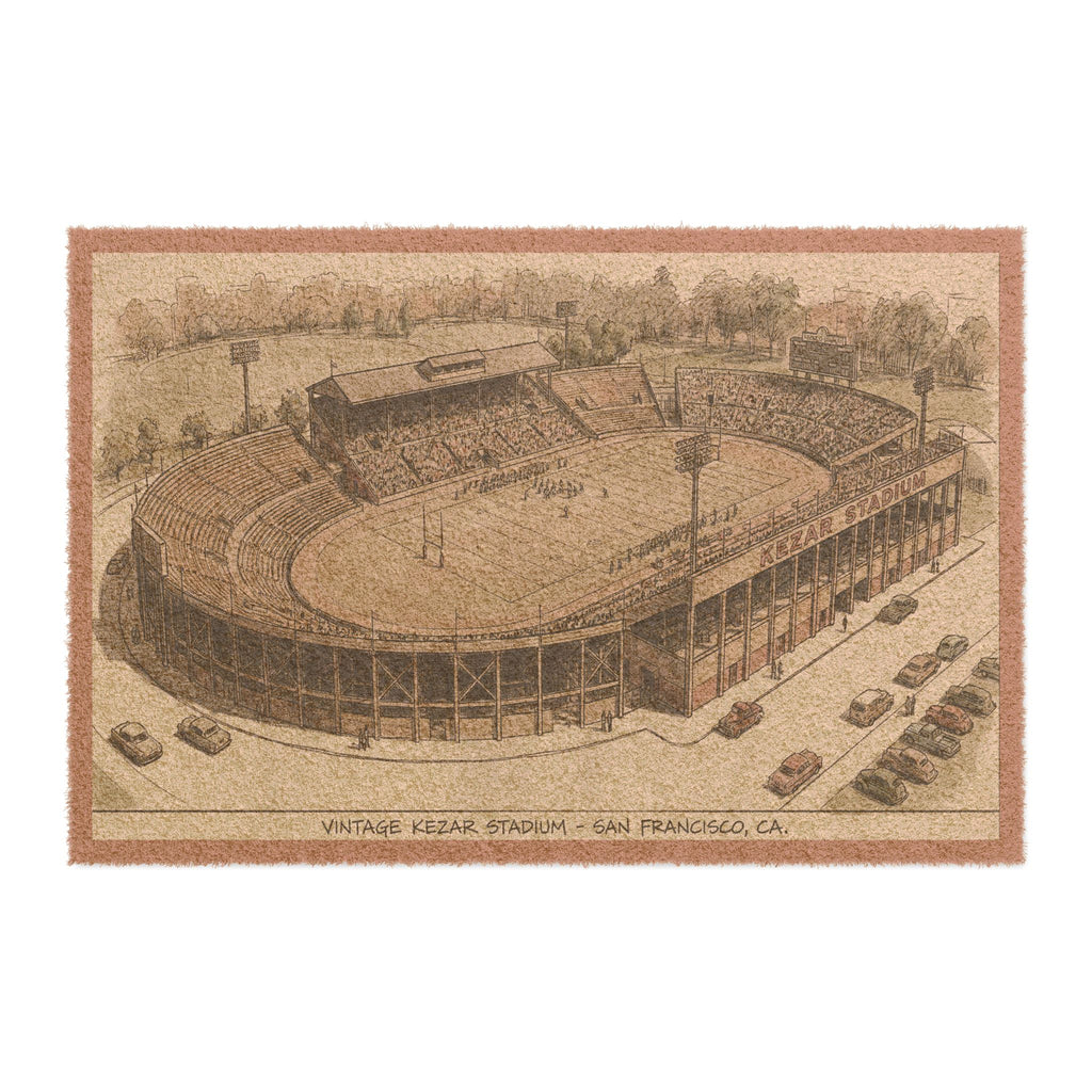 Vintage Kezar Stadium Football Doormat | San Francisco Doormat
