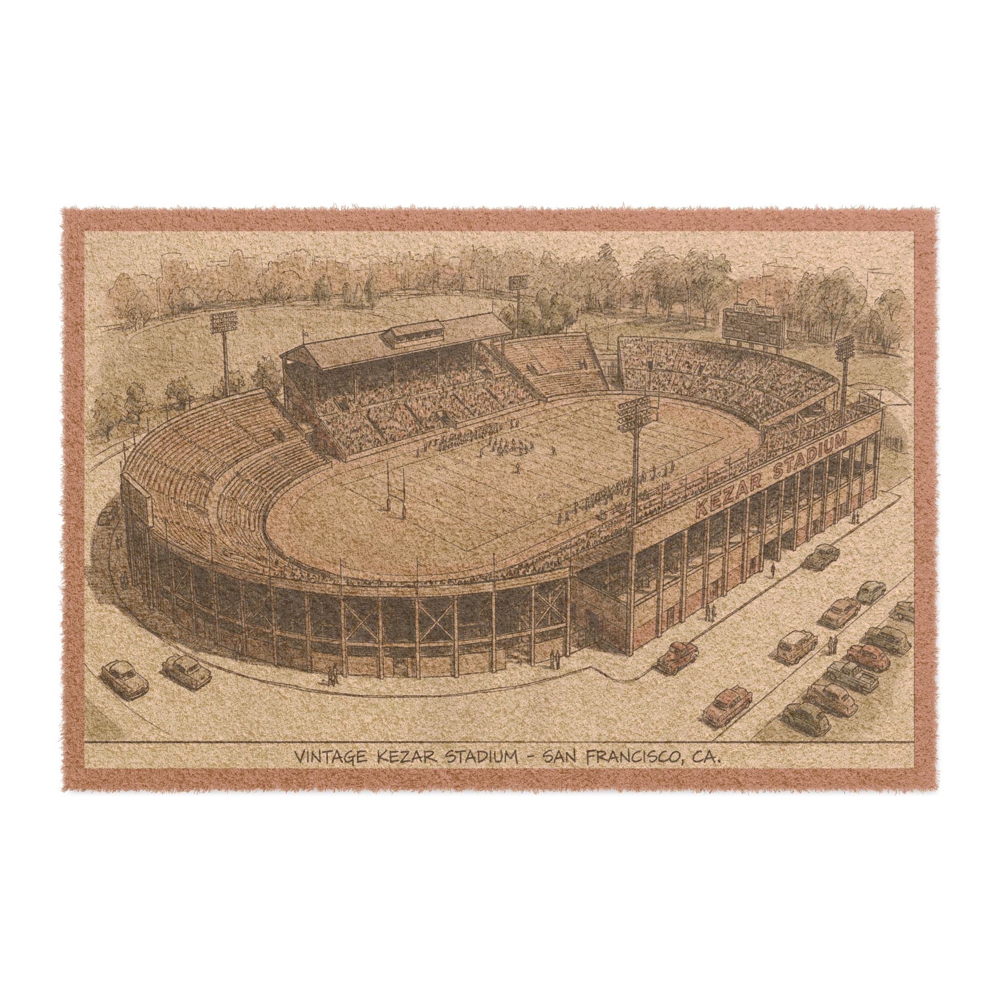 Vintage Kezar Stadium Football Doormat | San Francisco Doormat
