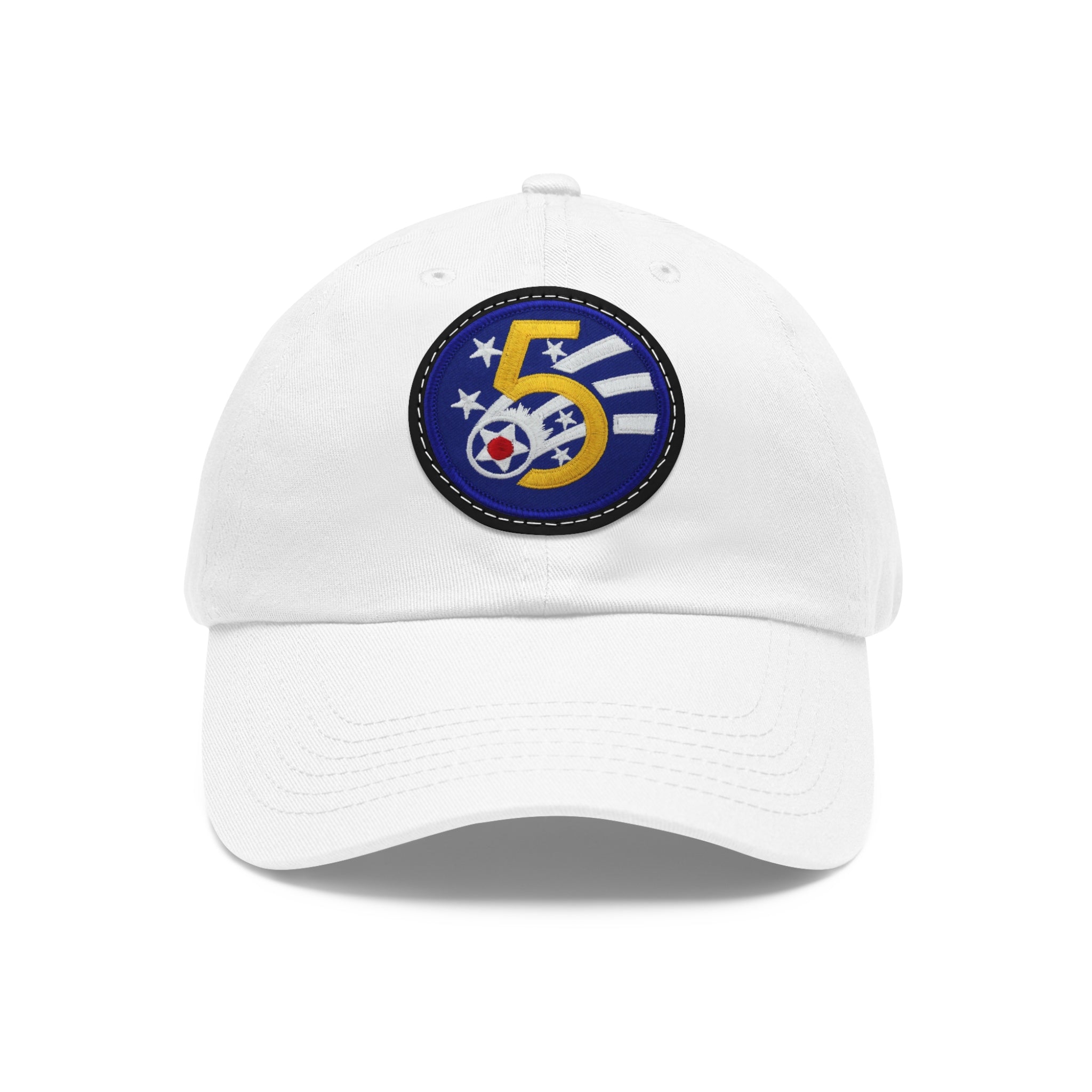 Army Fifty Air Force -  Patch - Dad Hat with Leather Patch (Round)