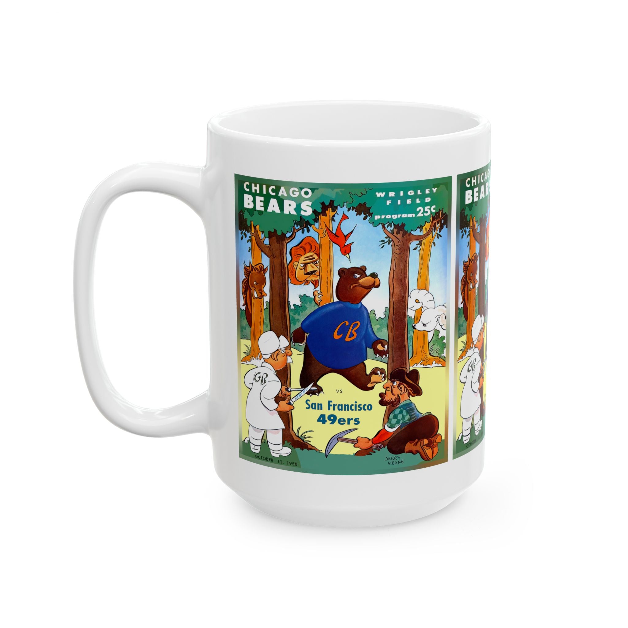 1958 Football Bears vs 49ers Ceramic Mug 11 oz, 15 oz