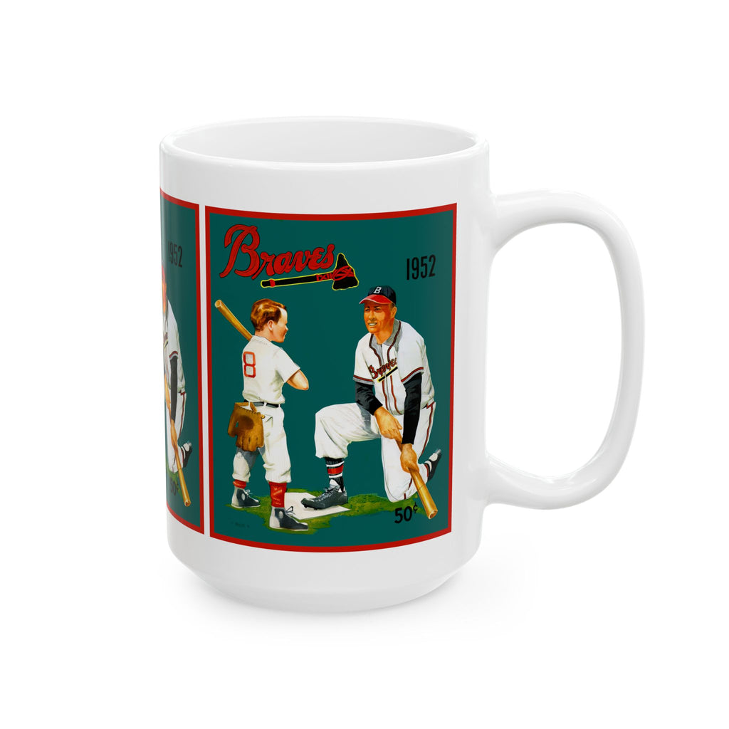 Vintage 1952 Baseball Boston Braves Yearbook Ceramic Mug, Sports Fan Gift, Baseball Memorabilia Mug, Baseball Collectible Mug, Baseball Gift