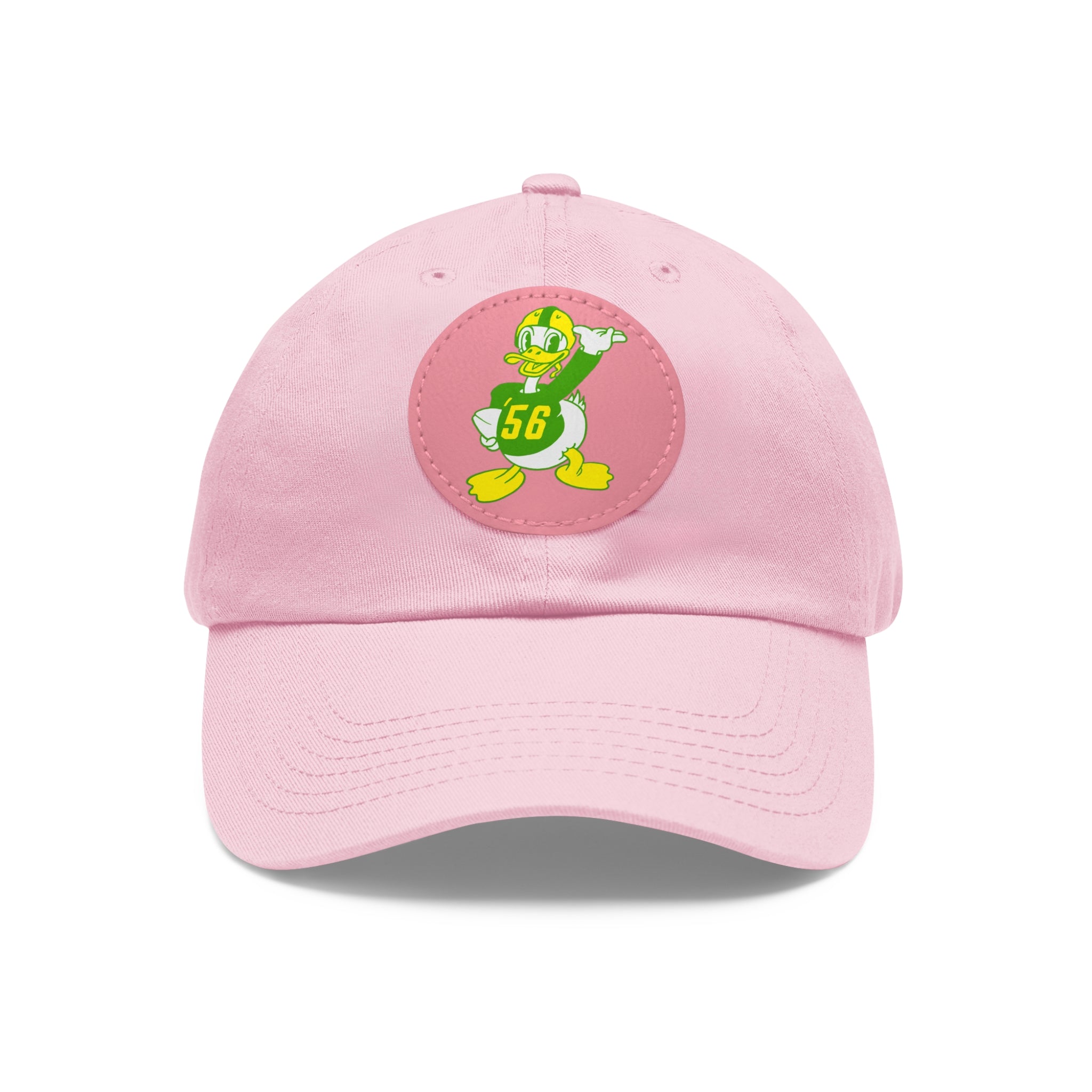 1956 Vintage Oregon Football - Dad Hat with Leather Patch (Round)