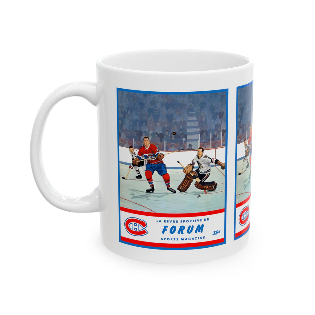 1962-1963 Vintage Montreal Canadiens Hockey Program Cover  - Ceramic Mug, 11oz