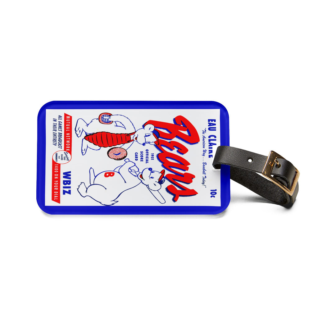 Eau Claire Bears 1951 Baseball Luggage Tag