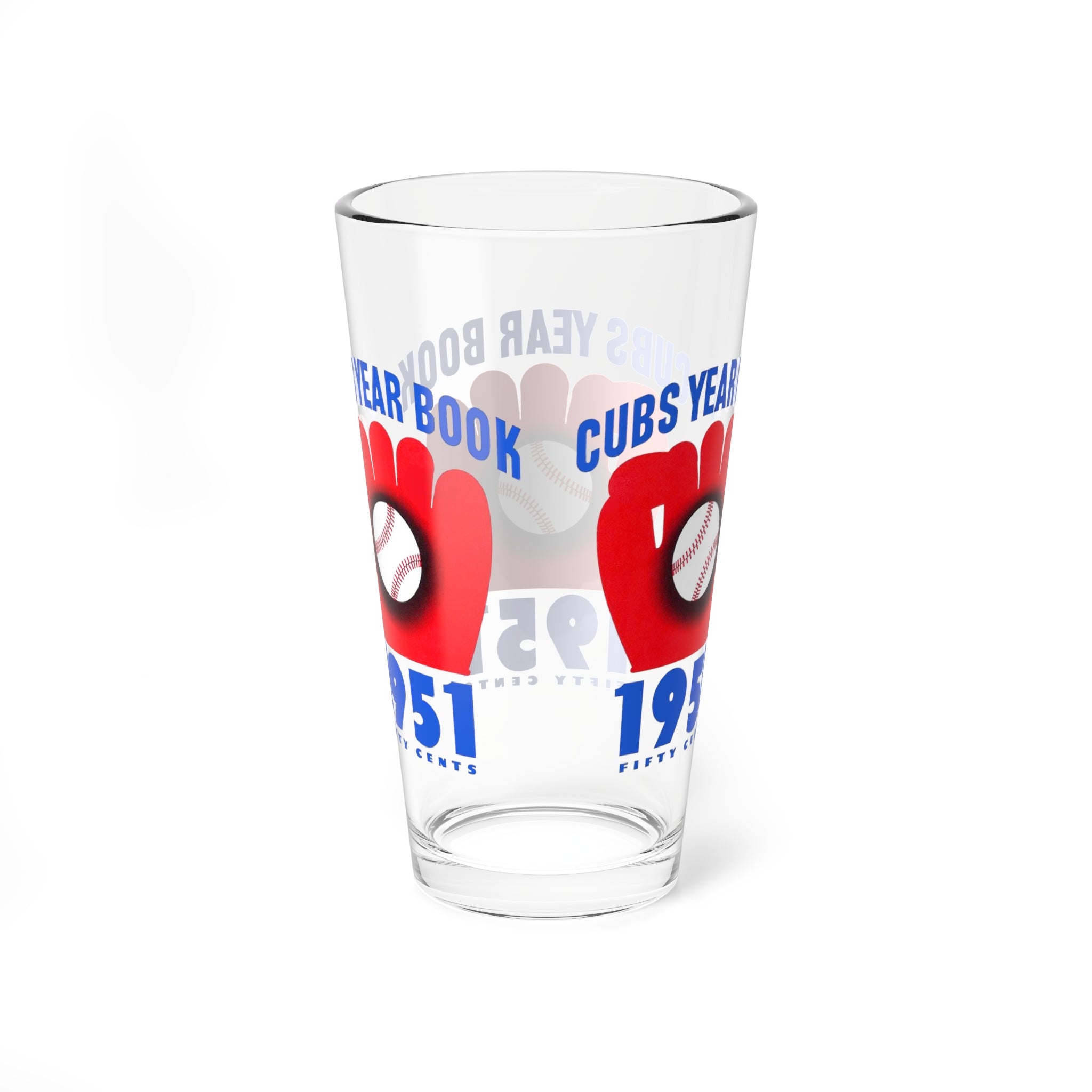 1951 Vintage Chicago Cubs Baseball Yearbook Cover -  Pint Glass, 16oz