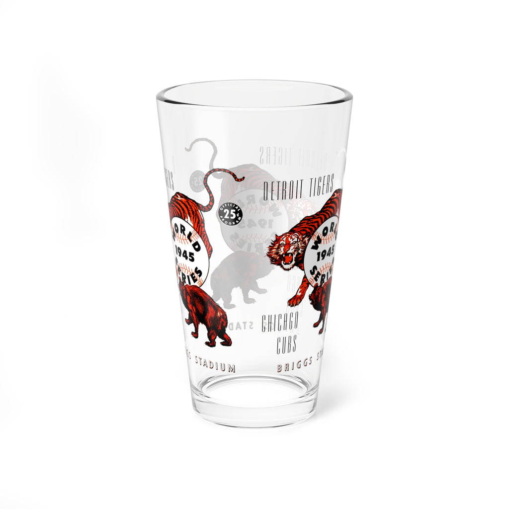 1945 Vintage Detroit Tigers - Chicago Cubs World Series Program Cover  -  Pint Glass, 16oz