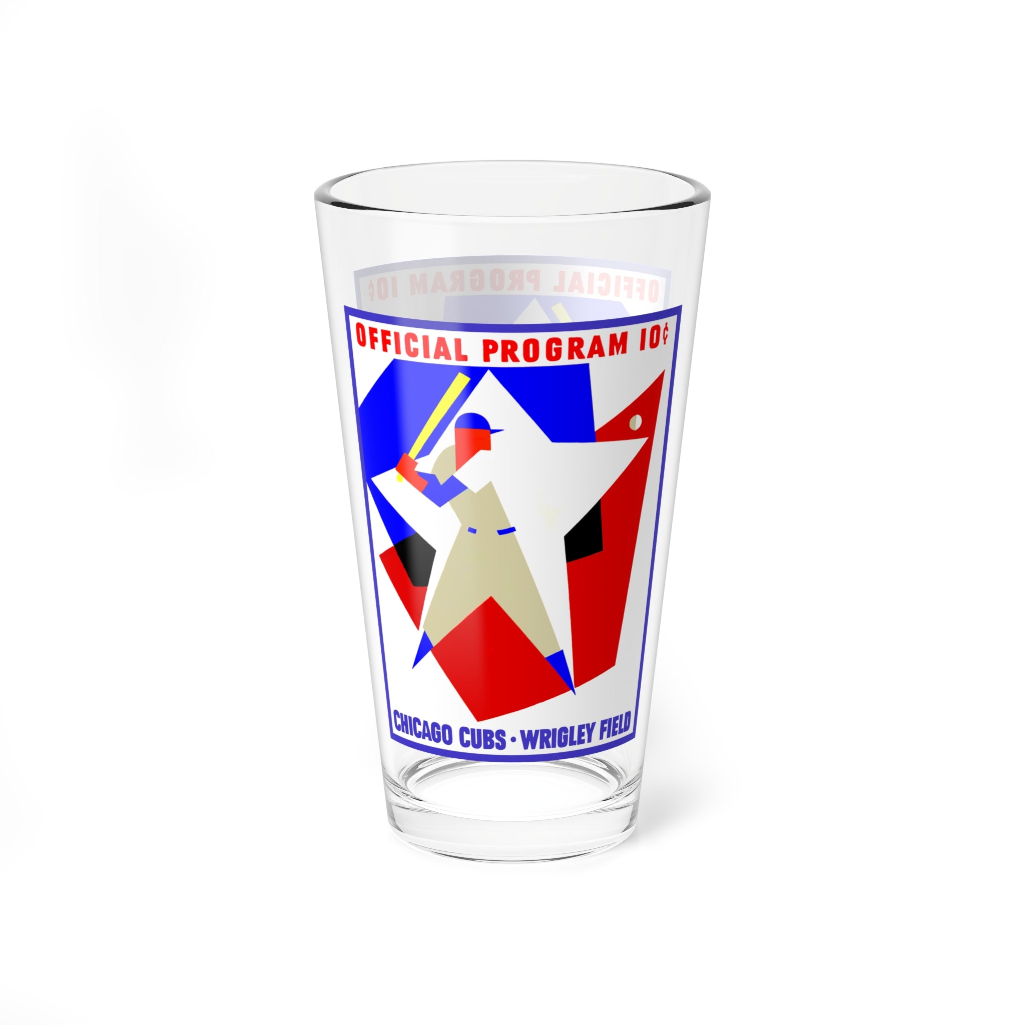 1957 Chicago Baseball Mixing Glass | 16oz Vintage Sports Barware