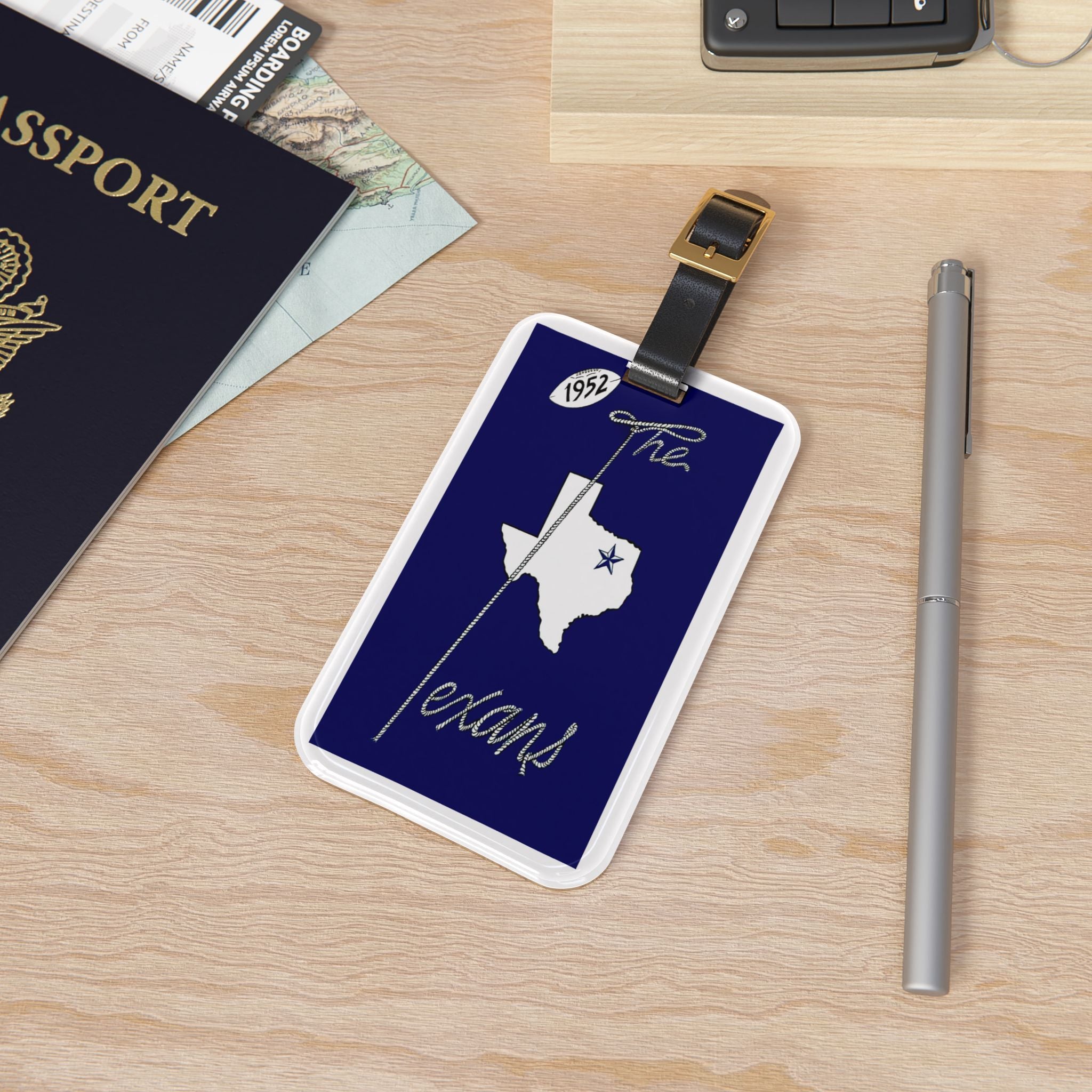 1952 Dallas Texans Football Luggage Tag | Vintage Football Travel ID