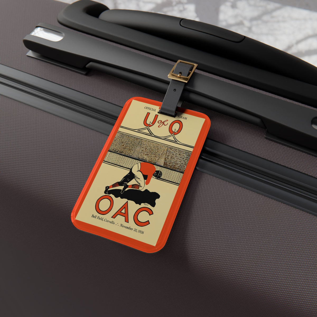 1926 Vintage Oregon State (OAC)- Oregon Football Program Cover Luggage Tag