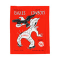 Vintage 1961 Dallas Cowboys vs Philadelphia Eagles Football Program Velveteen Plush Blanket