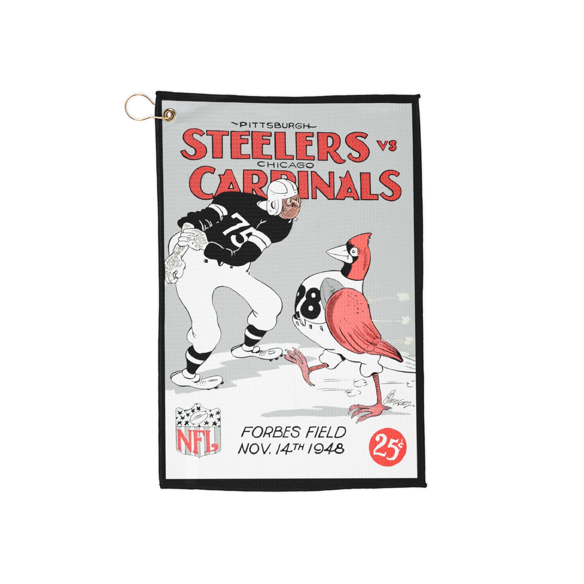Vintage 1948 Football Steelers-Cardinals Golf Towel, Sports Fan, Golf Lover, Golf Accessories, Sports Memorabilia, Golf Gift