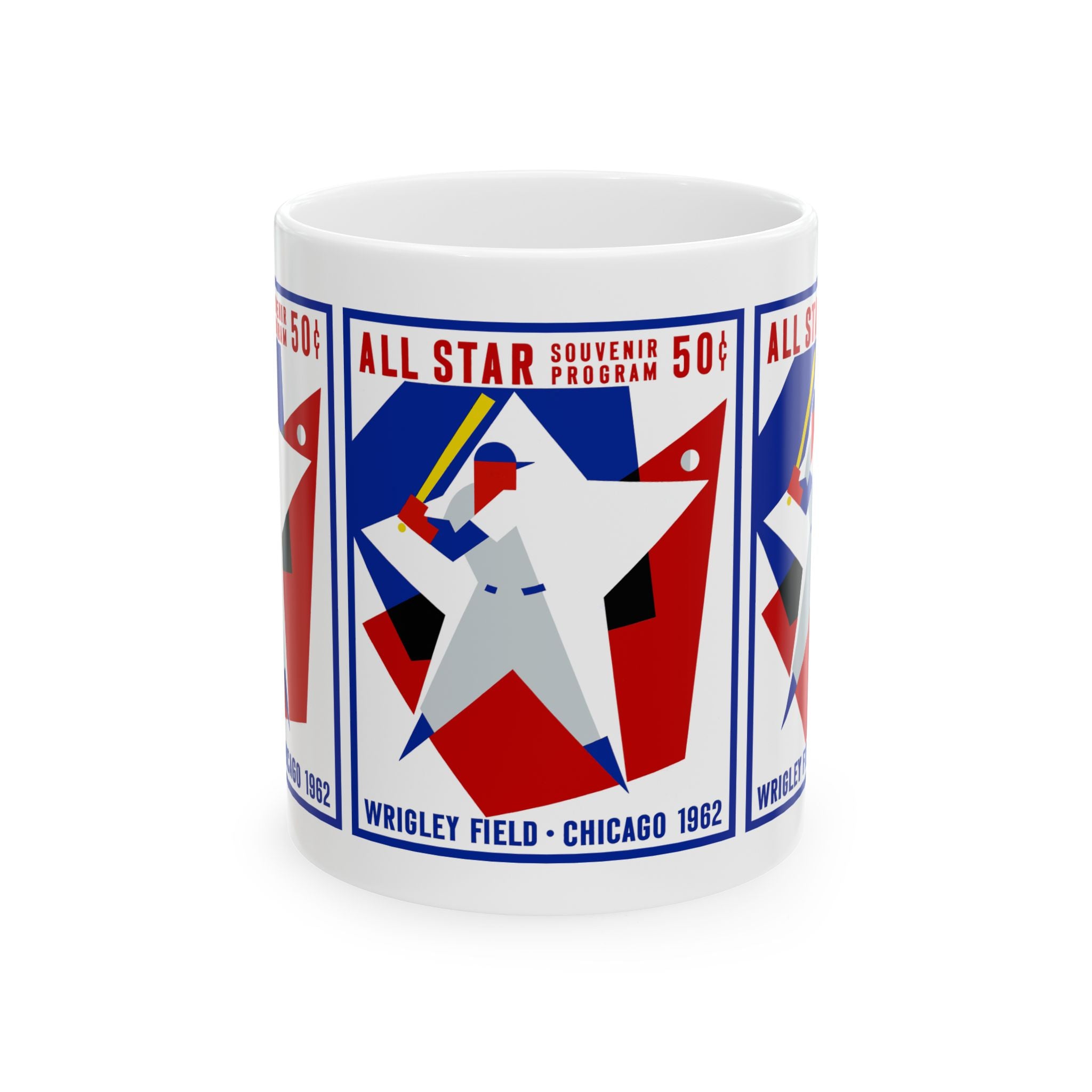 All Star Baseball Vintage Souvenir Mug — Wrigley Field 1962 Ceramic Coffee Cup (11oz/15oz)