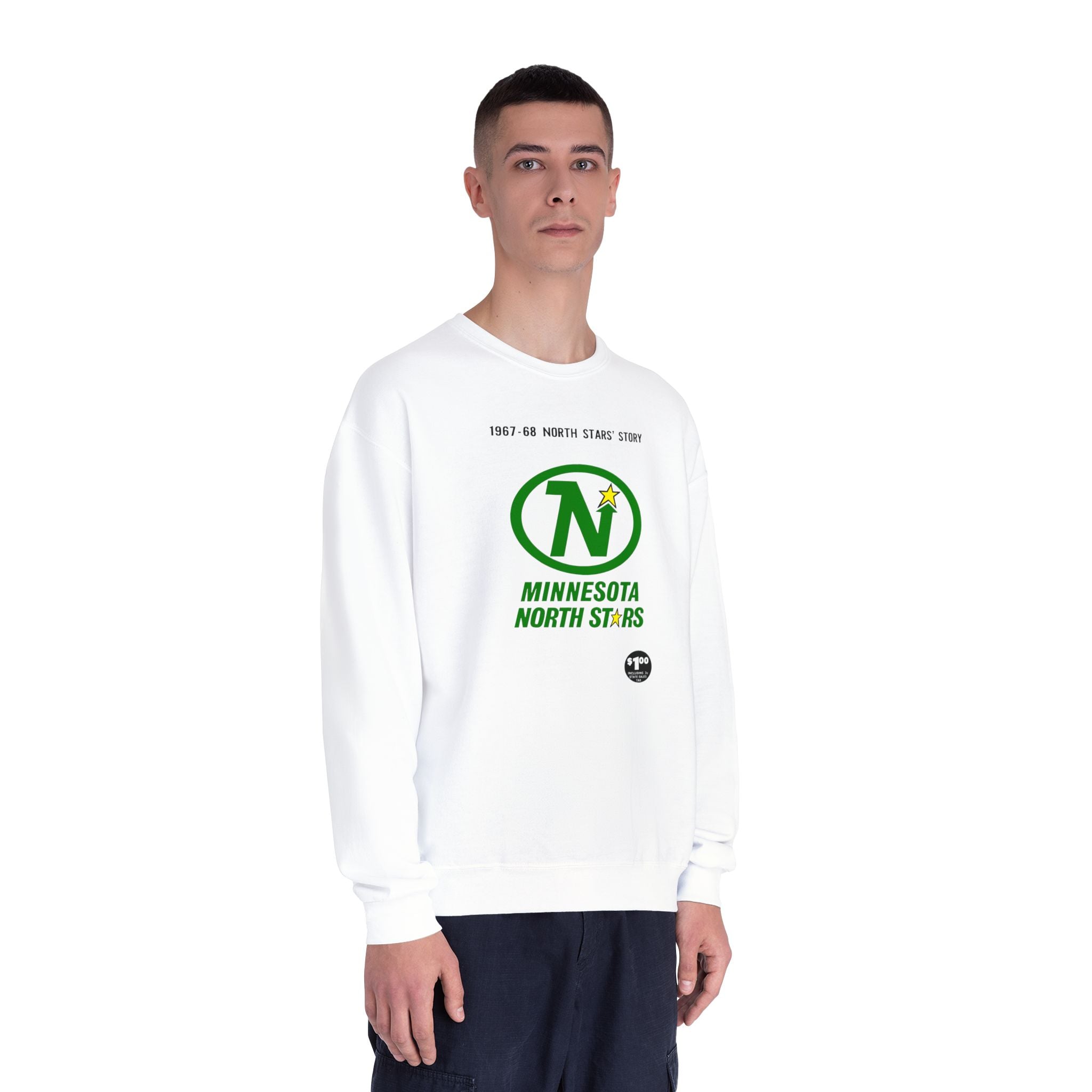 Vintage Minnesota North Stars Hockey Sweatshirt, 1967-1968 Retro Sports Crewneck Jumper, Unisex Pullover Gift for Hockey Fans, Minnesota