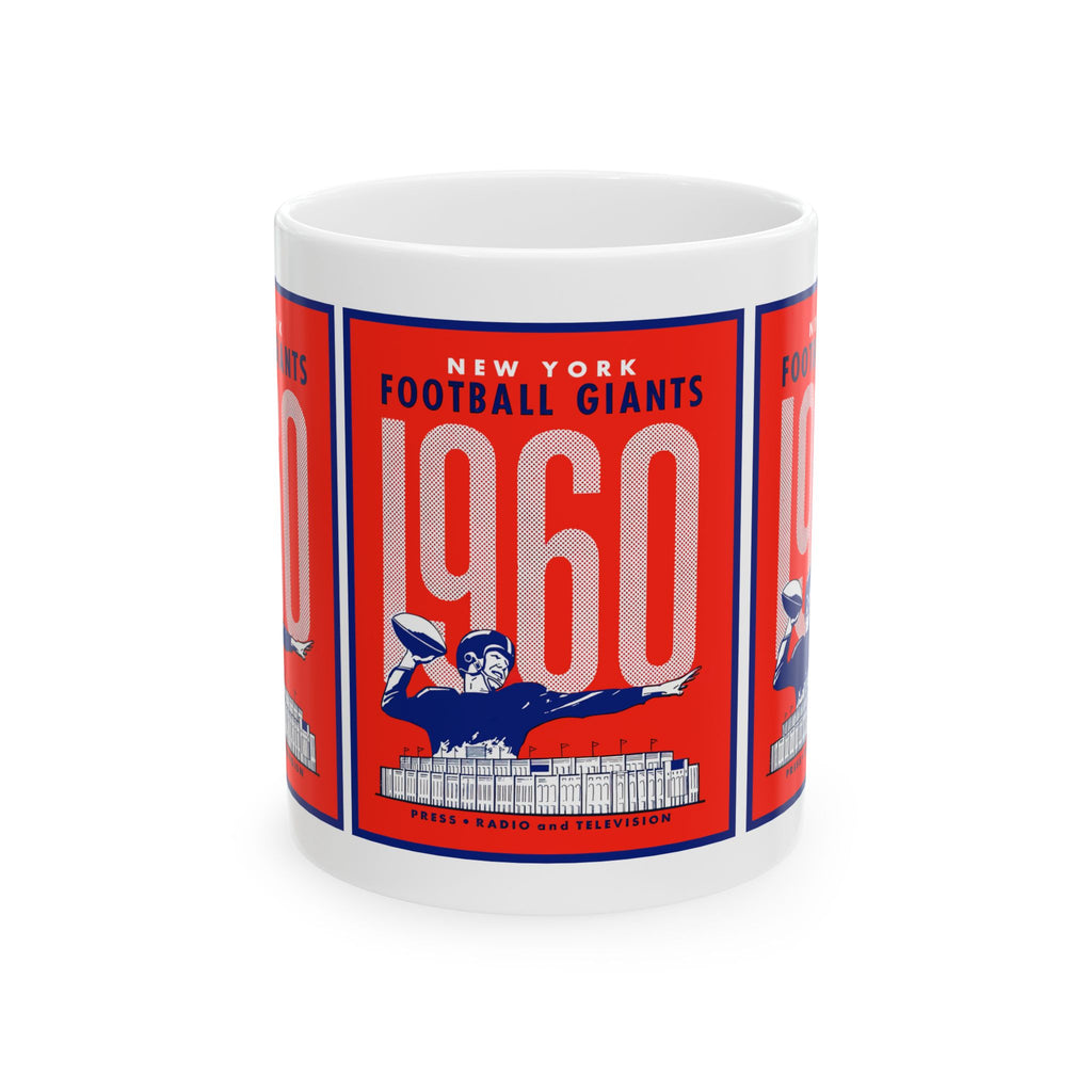 1960 New York Football Giants Retro Mug — Vintage Sports Coffee Cup (11oz, 15oz)