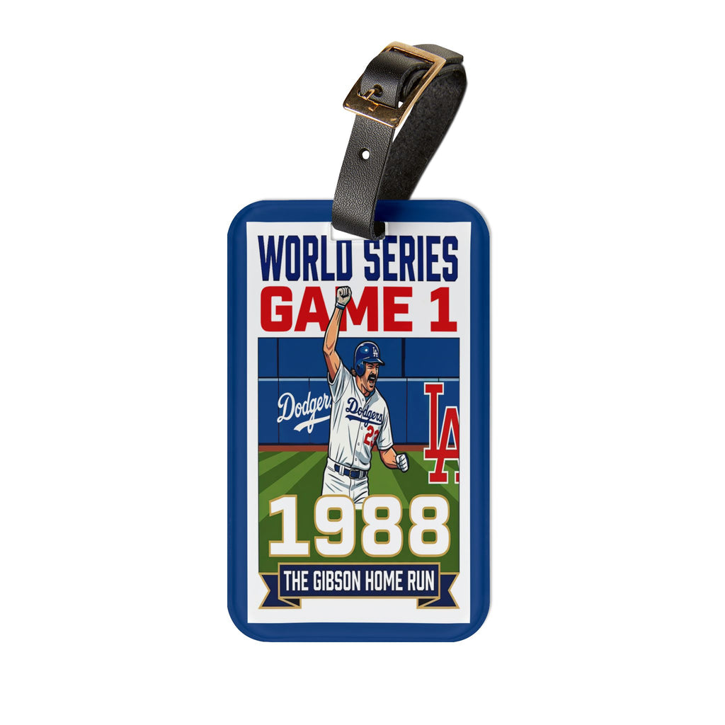 World Series 1988 Luggage Tag — Dodgers 'The Gibson Home Run' Travel ID