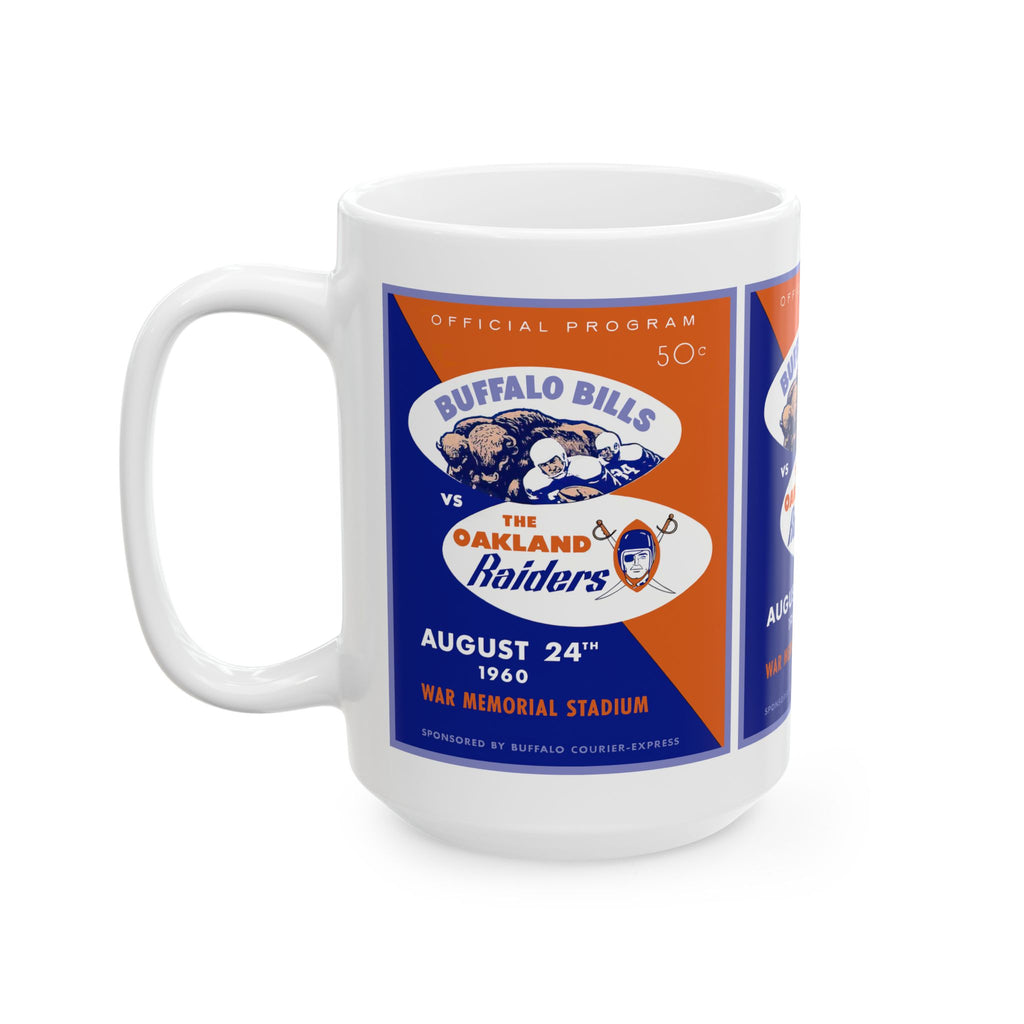 1960 Football Buffalo-Oakland Mug | Vintage Ceramic Coffee Cup 11 oz, 15 oz