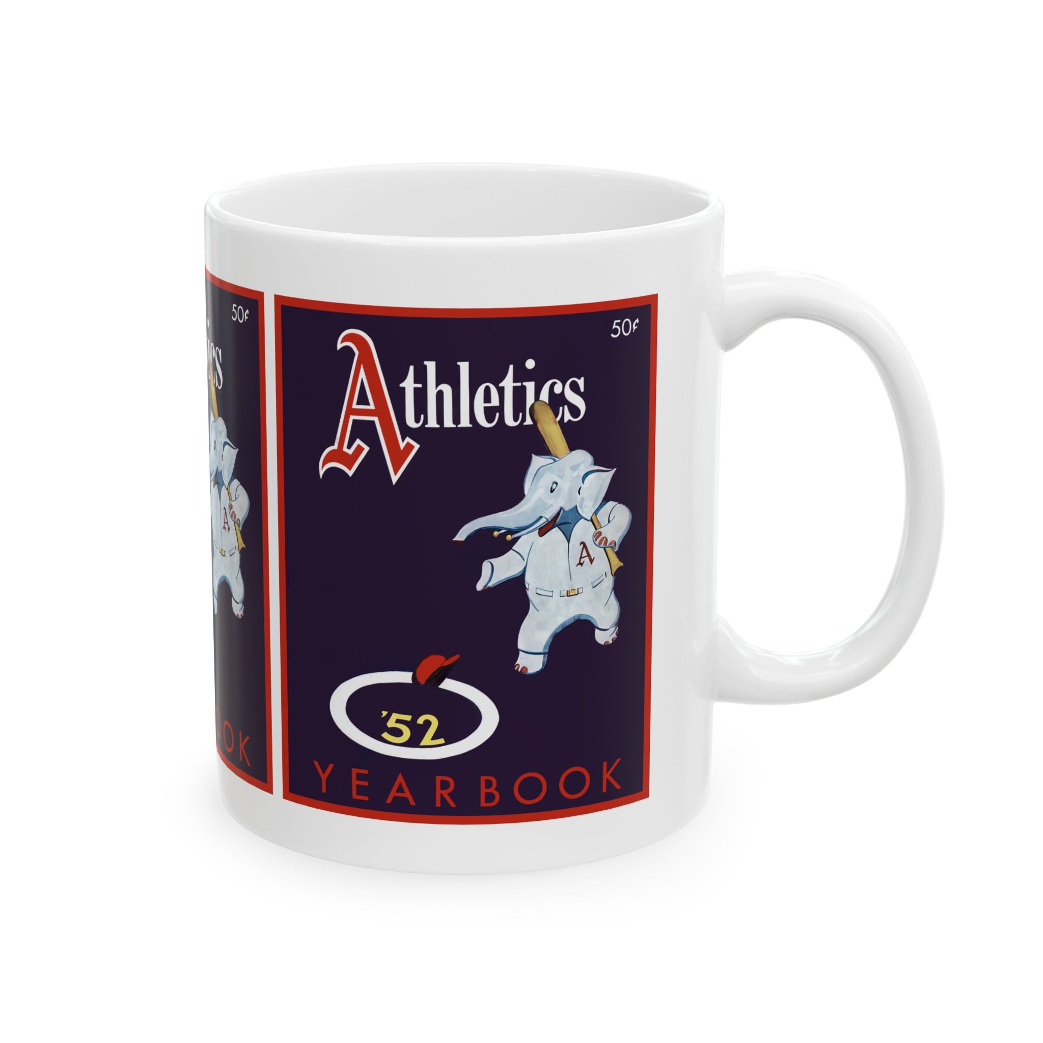 Vintage 1952 Baseball Philidelphia Athletics Yearbook Ceramic Mug, Sports Fan Gift, Baseball Collectible, Father's Day Present,  Memorabilia