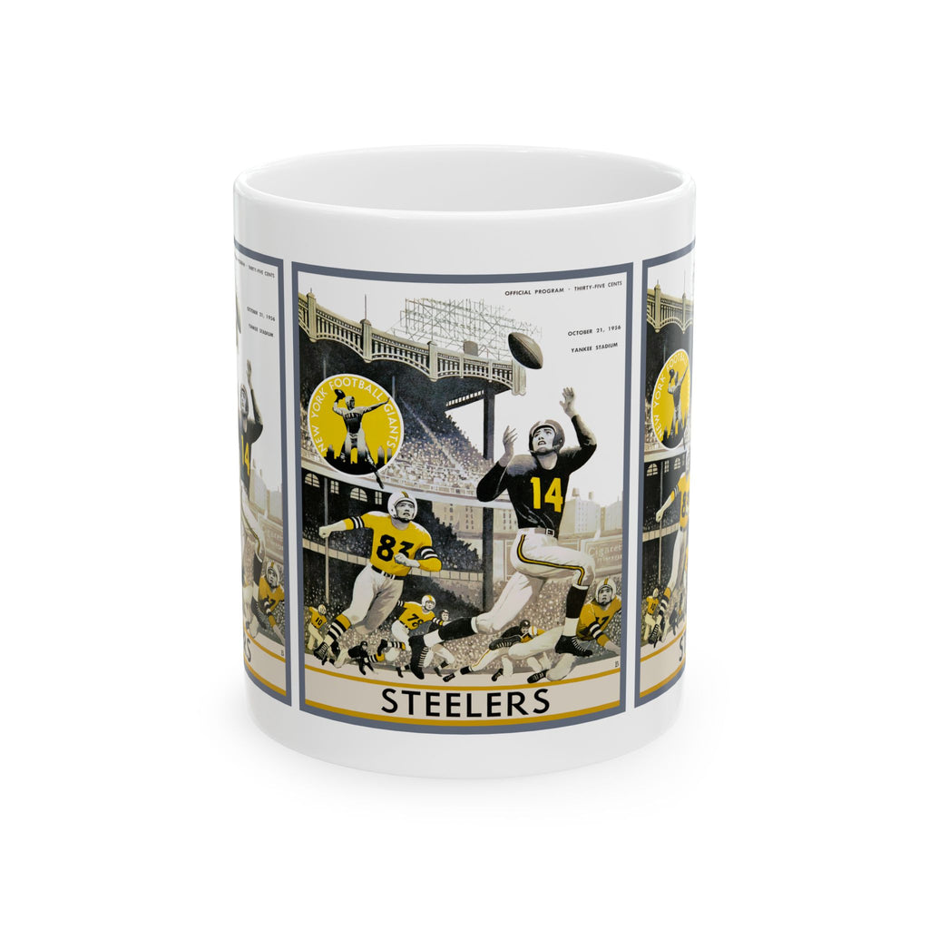 1956 Football New York Giants Steelers Program Cover - Ceramic Mug, 11oz, 15oz