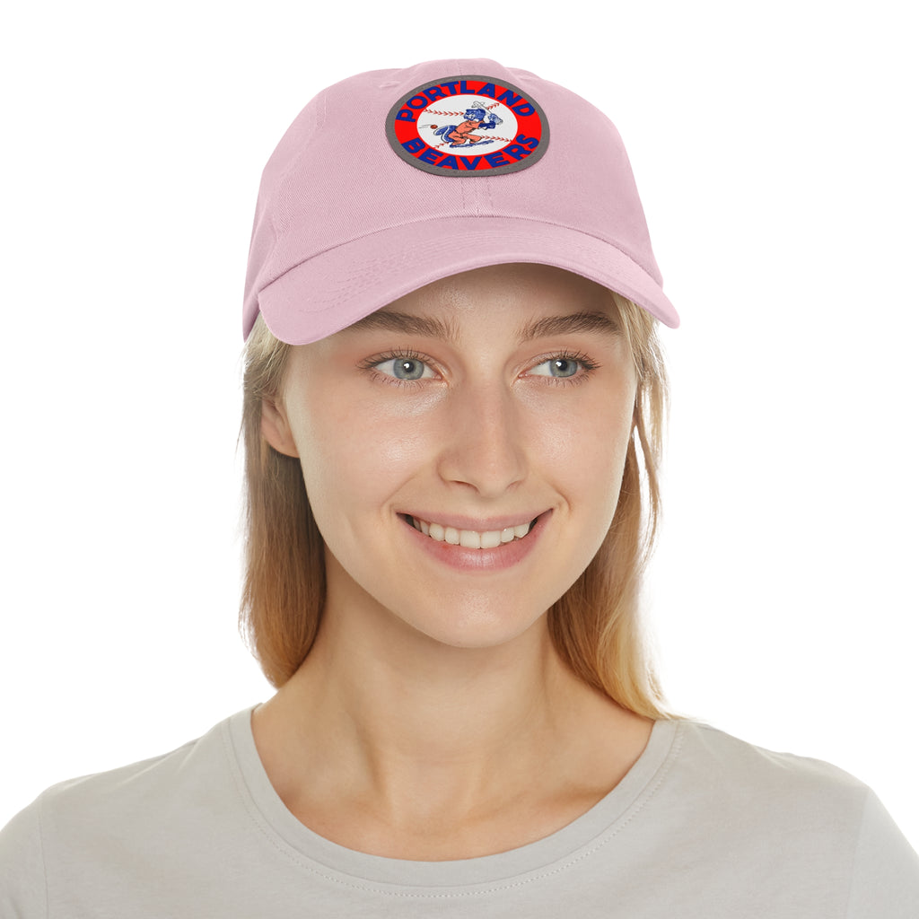 1967 Vintage Portland Beavers - Pacific Coast League Baseball - Dad Hat with Leather Patch (Round)