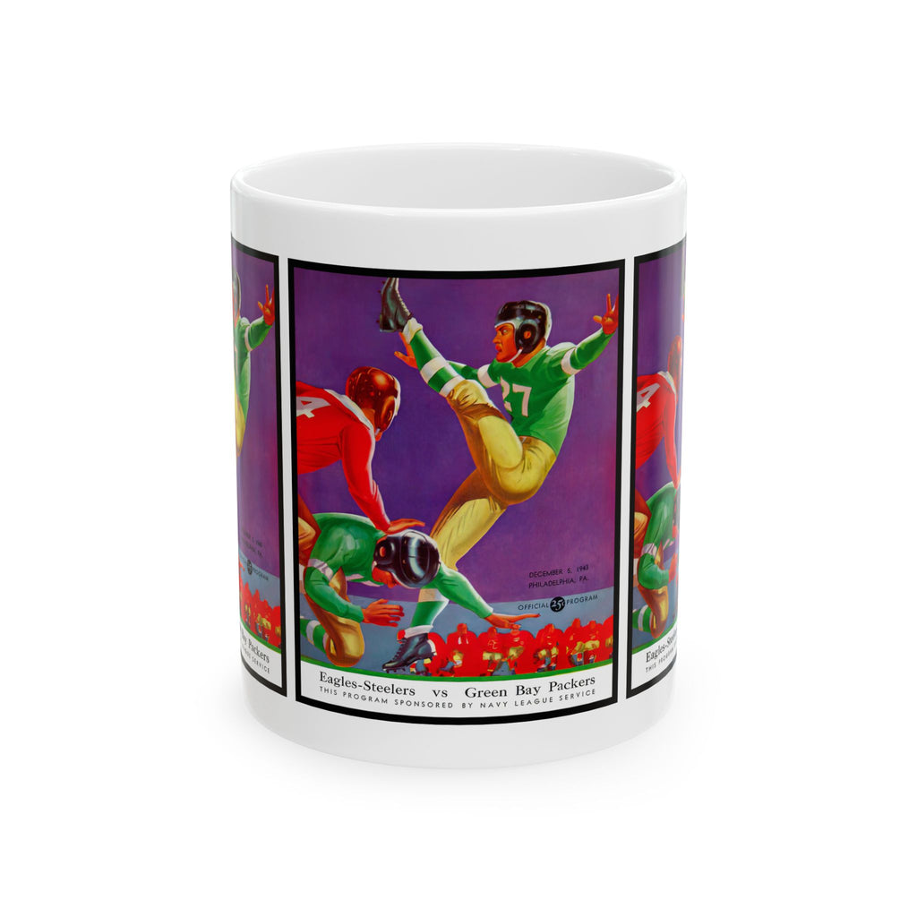 1943 (Steeagles) Eagles-Steelers  vs Green Bay Ceramic Mug — Retro  Football Design (11oz, 15oz)