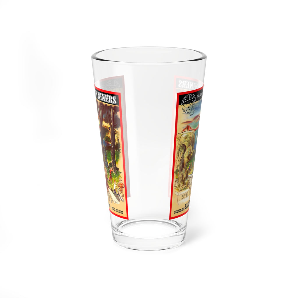 1950 Forty Niners - Eagles Vintage Program Cover 16oz Mixing Glass