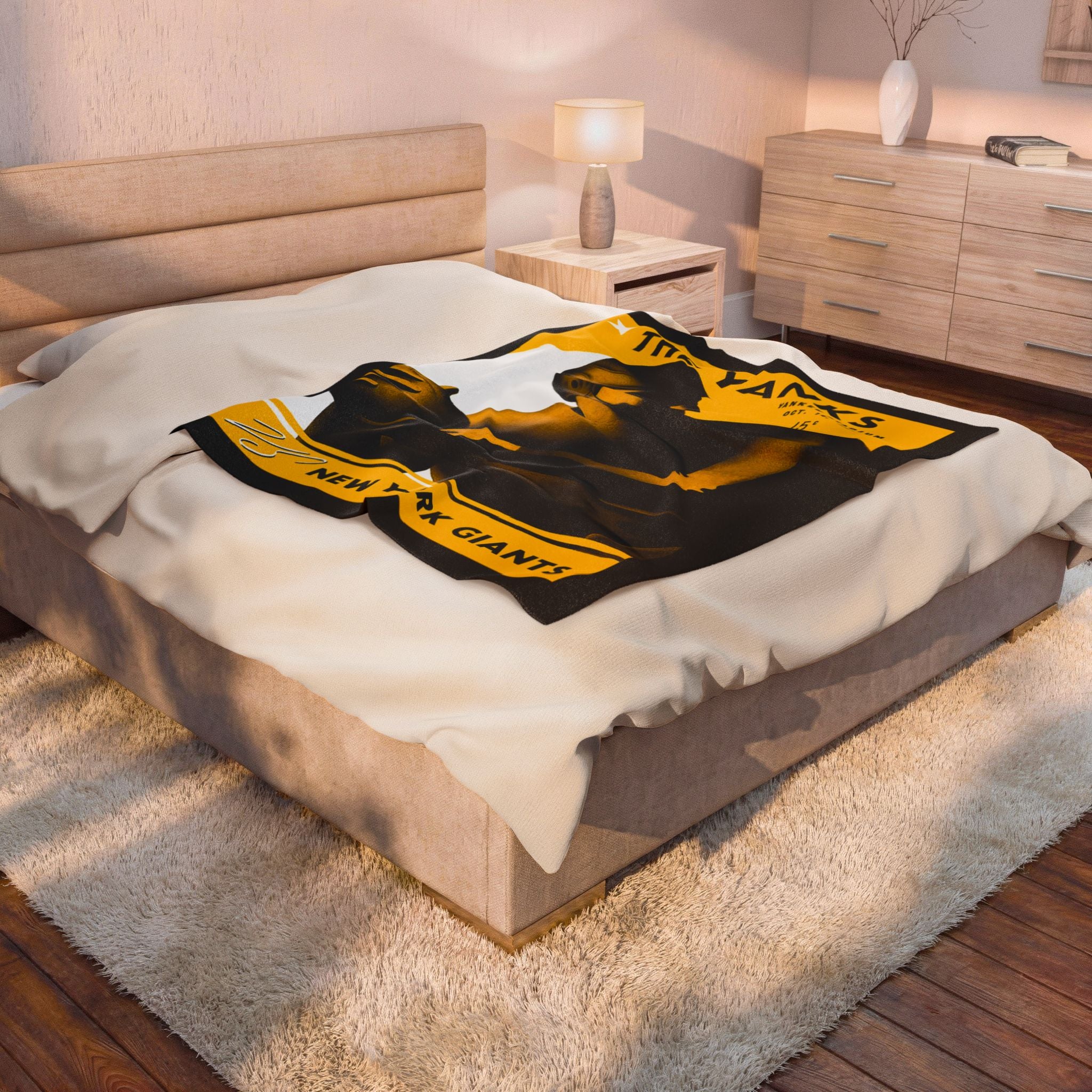 Blanket, 1945 Boston Yanks Football New York Giants Plush Throw for Football Fans, Sports Enthusiasts, Football Lovers, Home Decor, Gifts