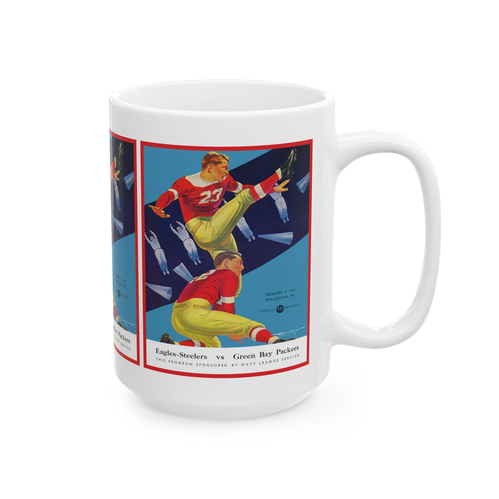 Vintage 1943 Eagles Steelers (Steegles) vs Green Bay Ceramic Mug — Retro  Football Design (11oz, 15oz)