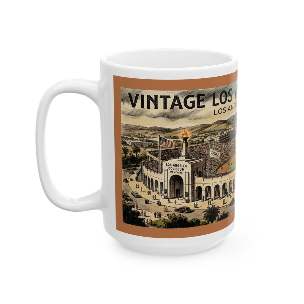 Vintage Los Angeles Coliseum Drawing Mug 11oz and 15oz