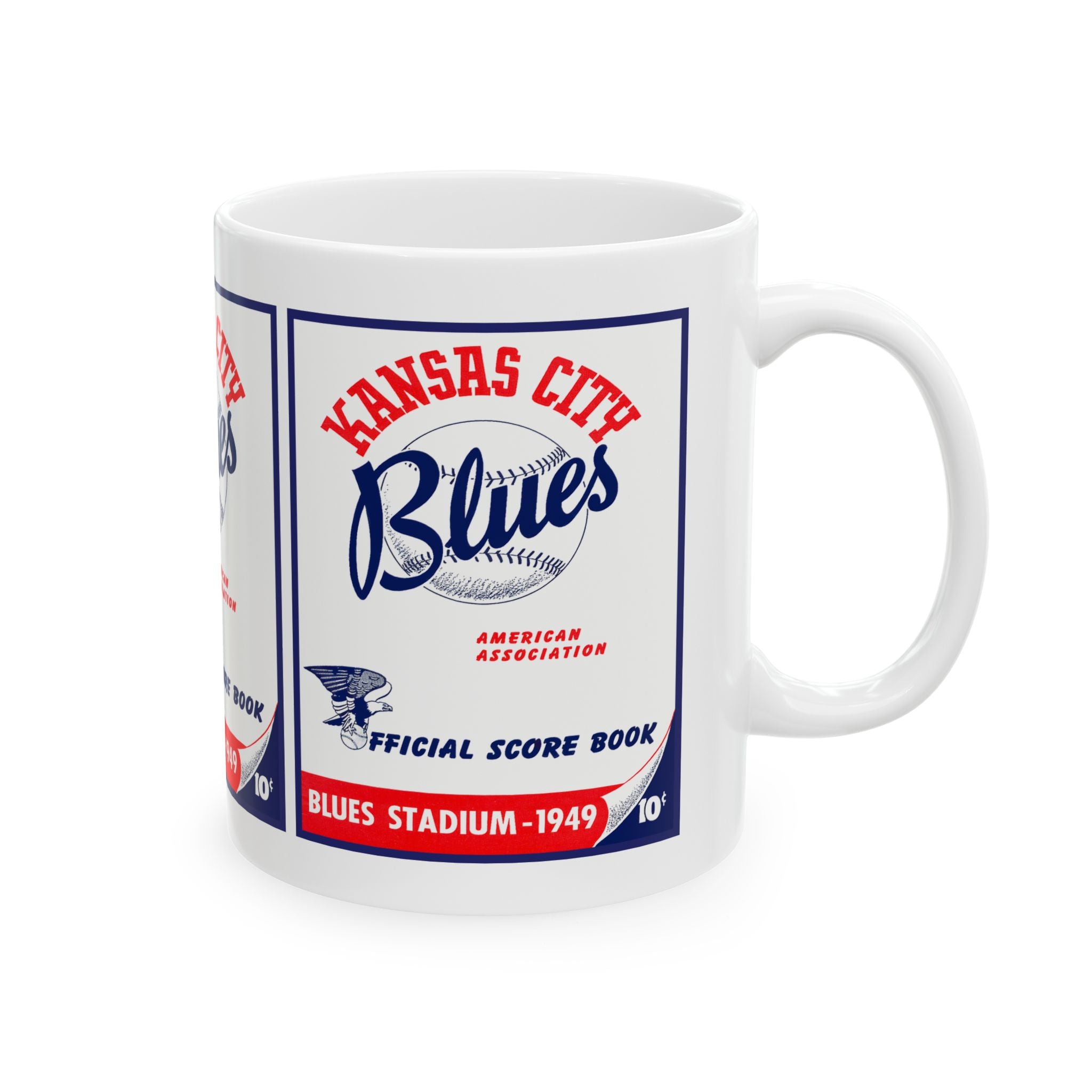 1949 Baseball Kansas City Blues Mug | Vintage Baseball Ceramic Coffee Cup 11 oz and 15 oz