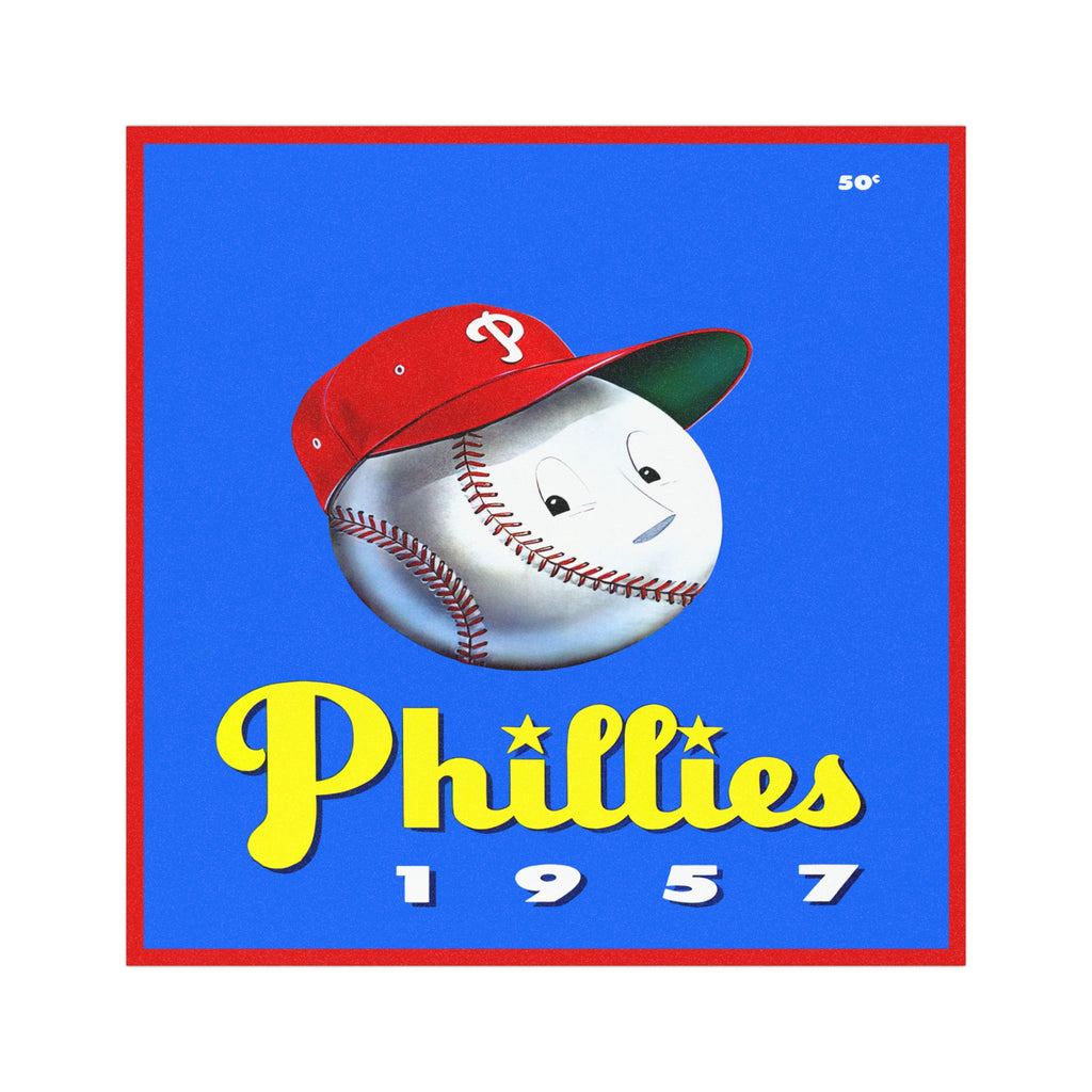 Vintage Baseball Car Magnets - 1957 Philadelphia Phillies Yearbook Design, Sports Memorabilia, Fan Souvenir, Retro Collectible, Gift for
