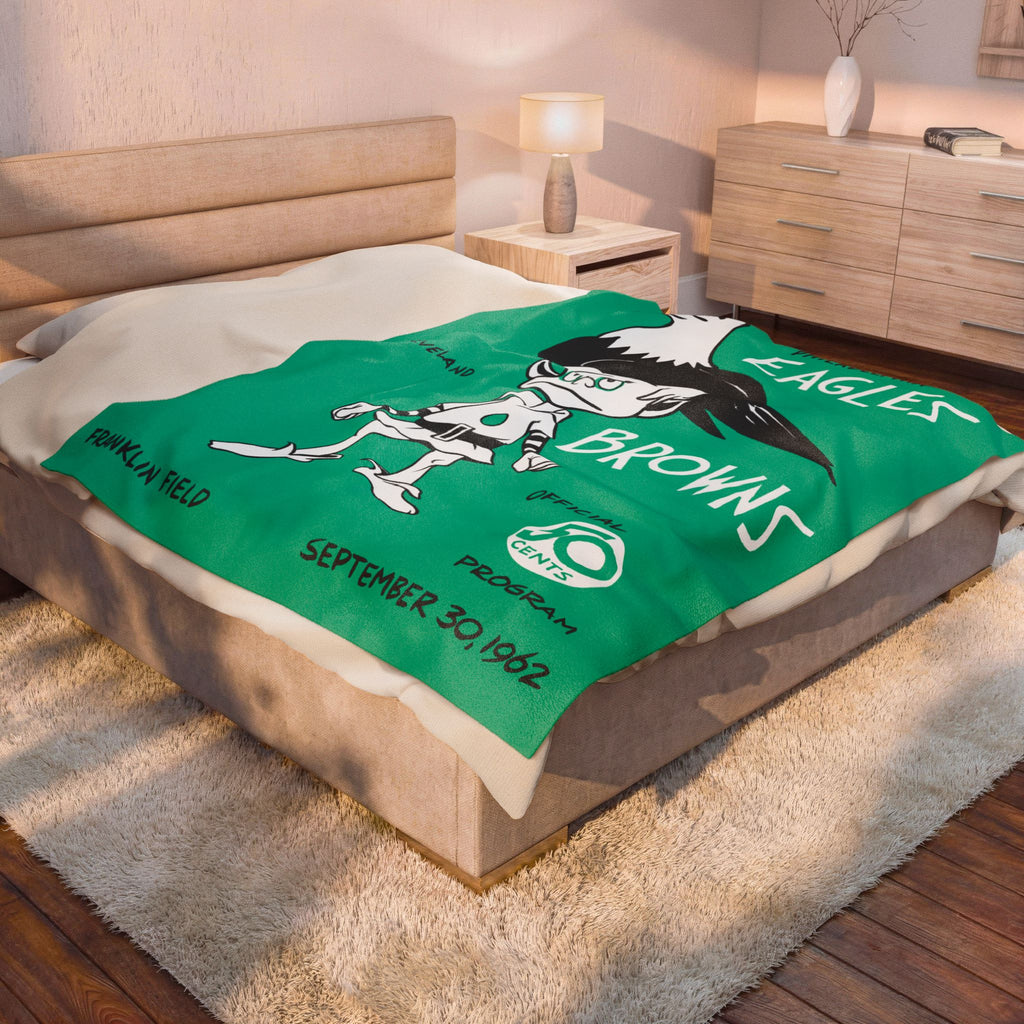 Throw Blanket-1962 Philadelphia Eagles Football Cleveland Browns Fan Gift, Football Sports Decor, Home Decor, Game Day Blanket,Football Gift
