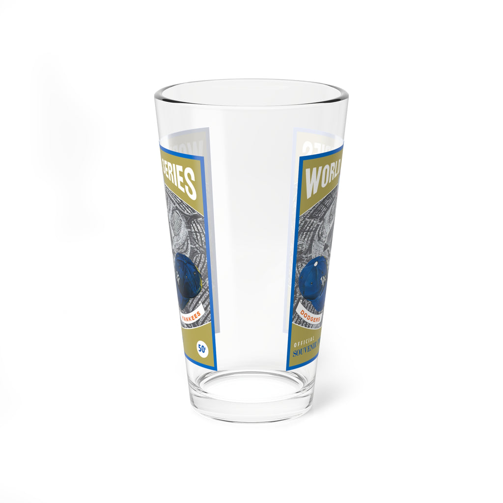 1962 Dodgers vs Yankees World Series Mixing Glass — 16oz - Phantom Program Cover