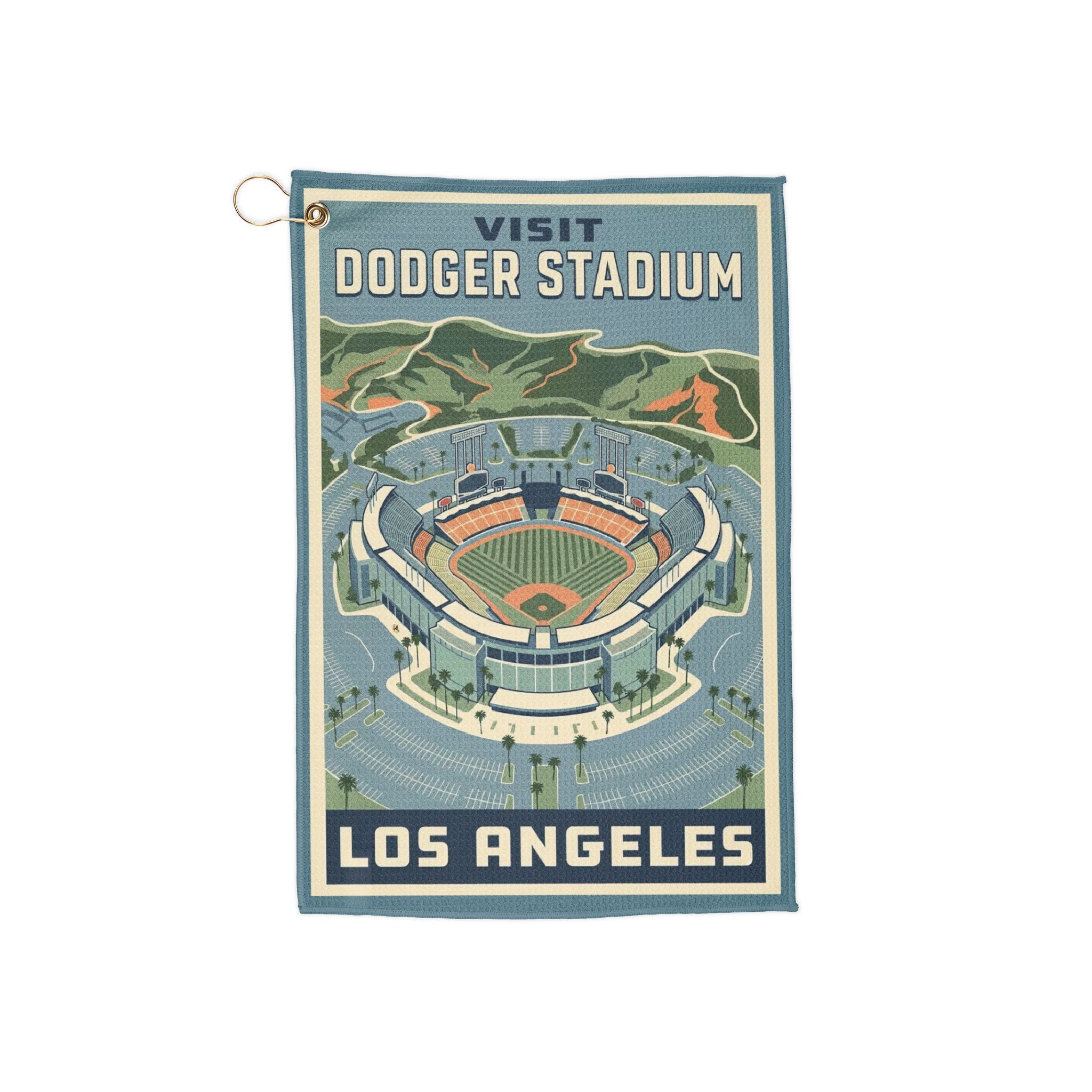 WPA Style Visit Los Angeles Golf Towel