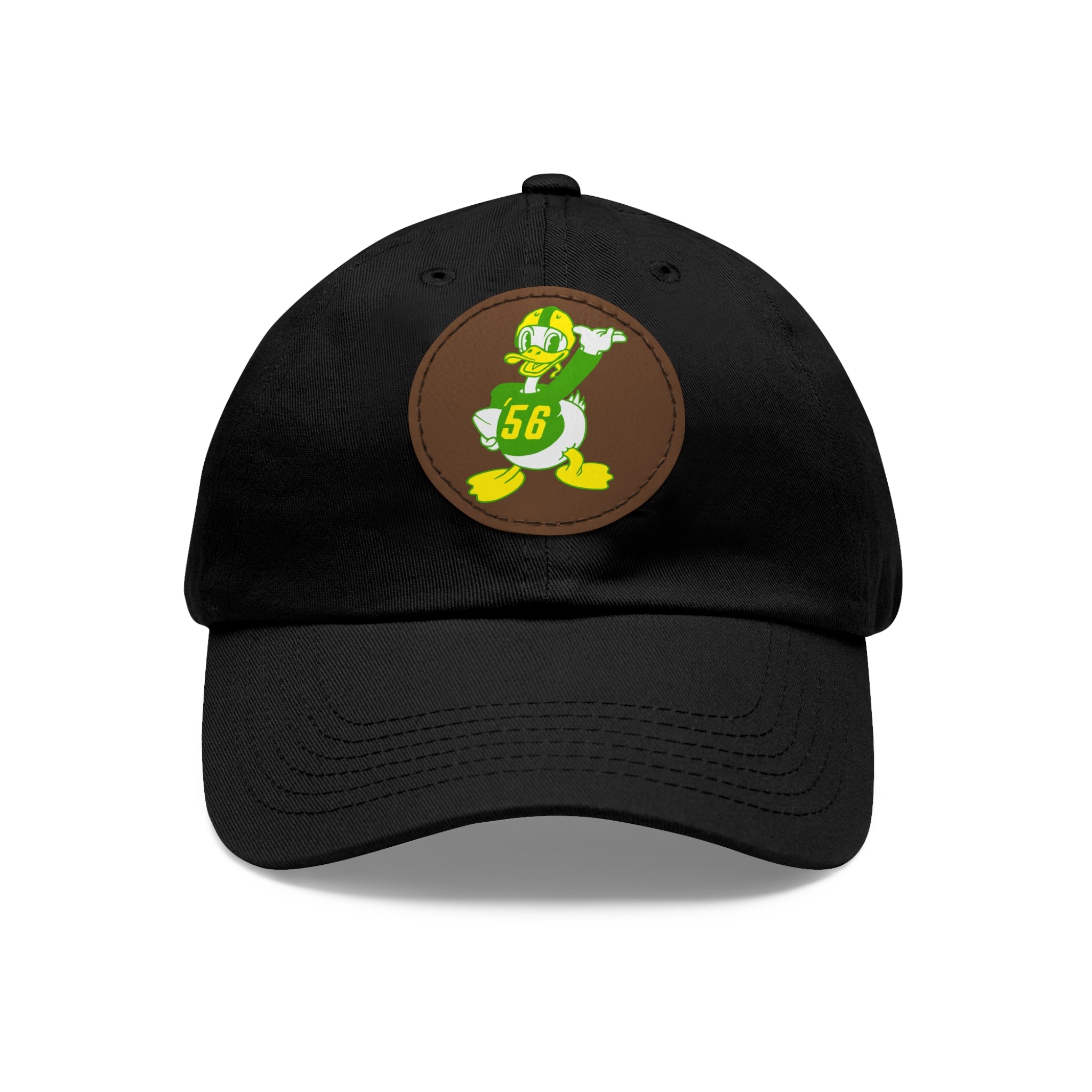 1956 Vintage Oregon Football - Dad Hat with Leather Patch (Round)