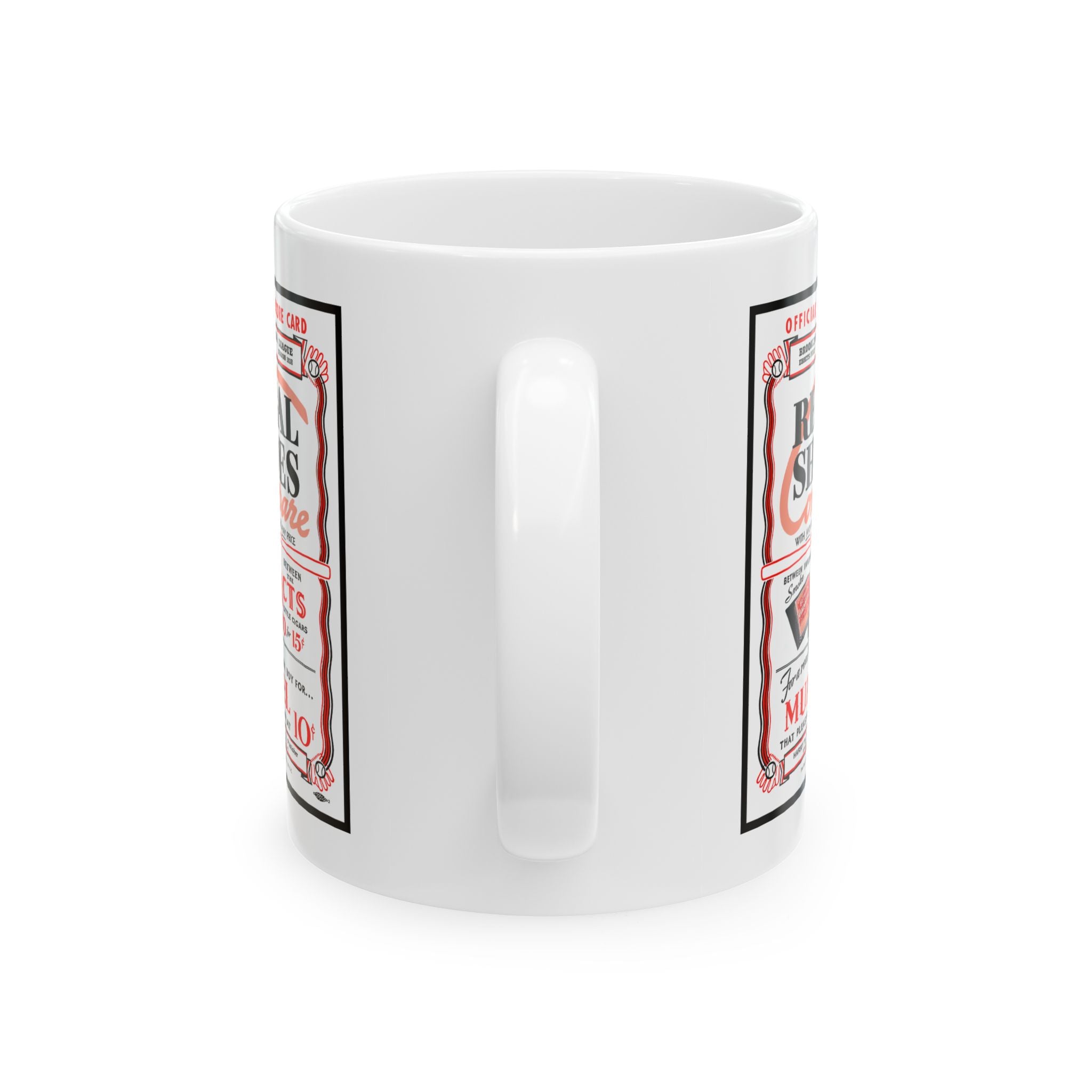 Vintage 1938 Brooklyn Dodgers Program Cover - Regal Shoes Ceramic Mug (11oz, 15oz) - Coffee Cup