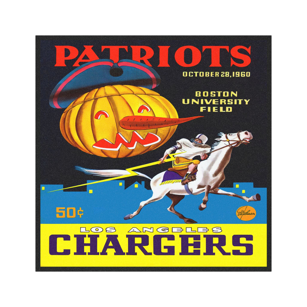 Car Magnets - 1960 Football Patriots Chargers, Vintage Sports Fan Gift, Retro Football Team Decor, Fridge Magnets, Sports Memorabilia,