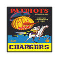 Car Magnets - 1960 Football Patriots Chargers, Vintage Sports Fan Gift, Retro Football Team Decor, Fridge Magnets, Sports Memorabilia,