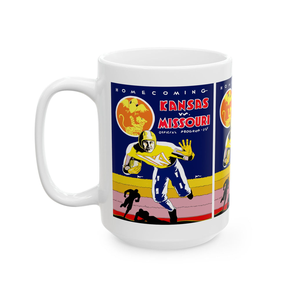 1931 Kansas vs Missouri Vintage Football Ceramic Mug (11oz, 15oz)