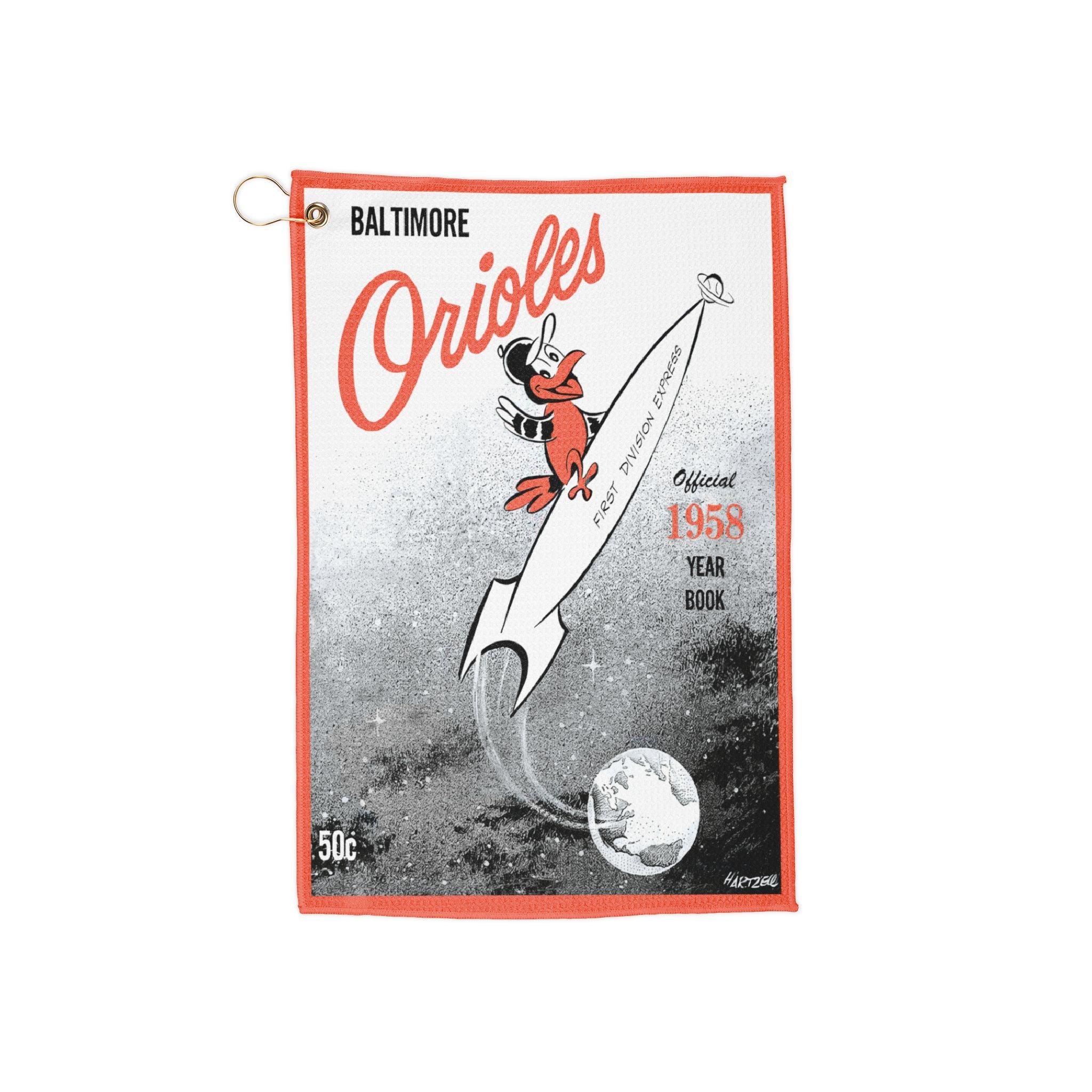 1958 Baltimore Orioles Vintage Golf Towel | Retro Baseball