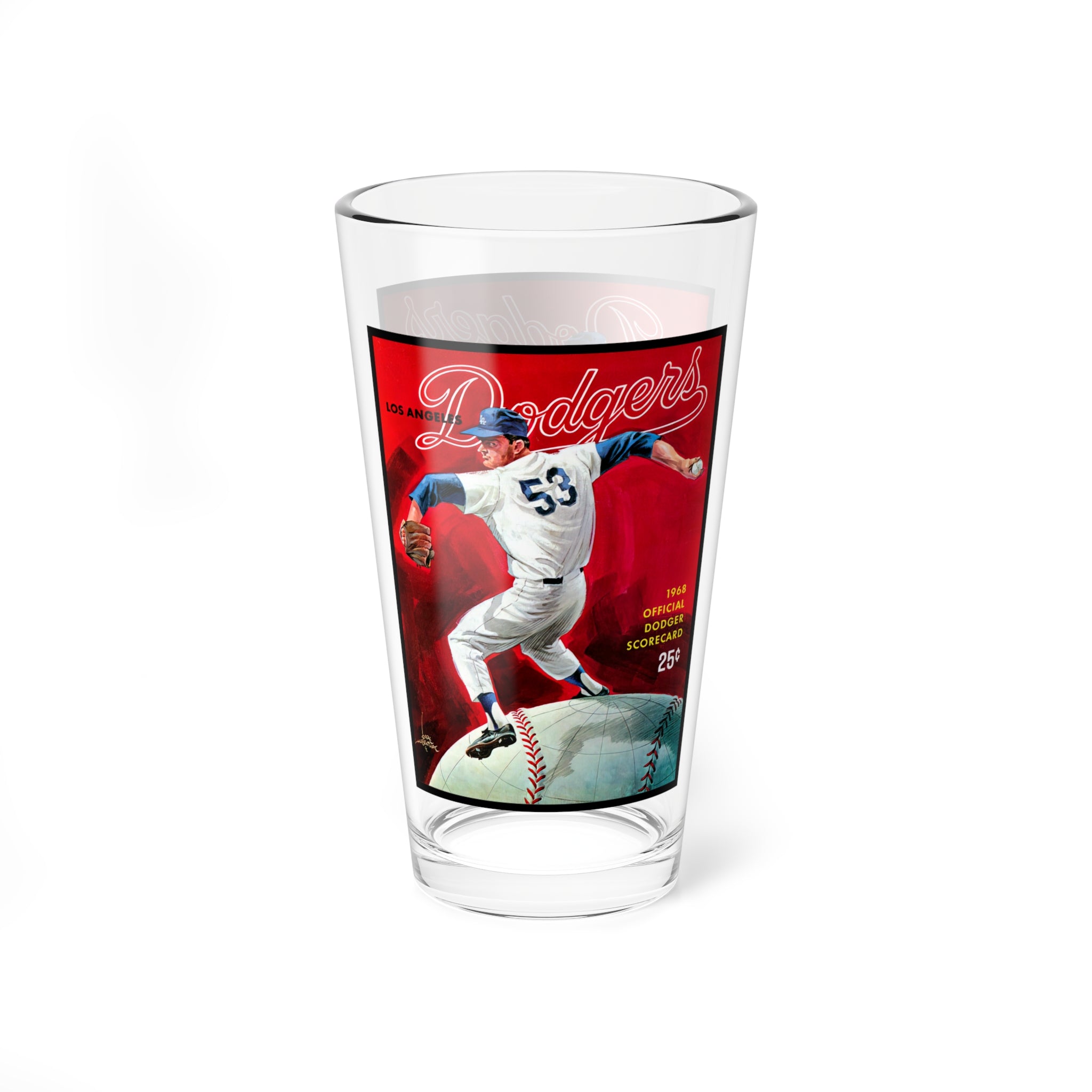 1968 Los Angeles Baseball Mixing Glass — 16oz