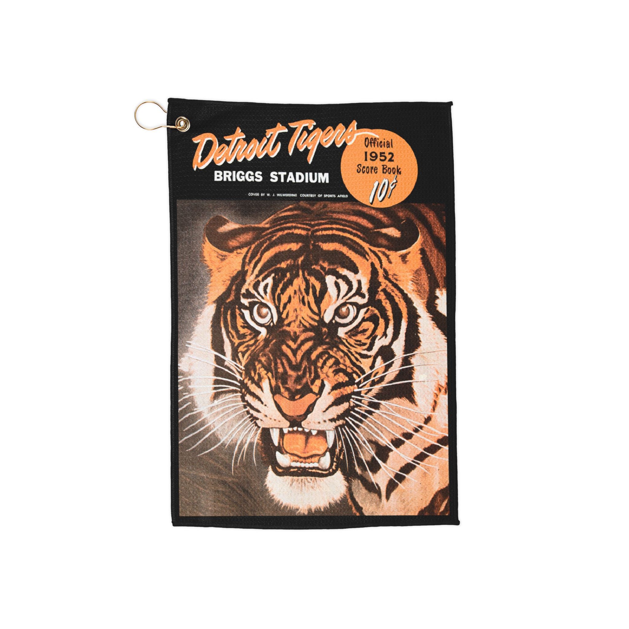 Vintage 1952 Baseball Detroit Tigers Golf Towels, Sports Towel, Golf Accessories, Retro Sports Decor, Golf Gift