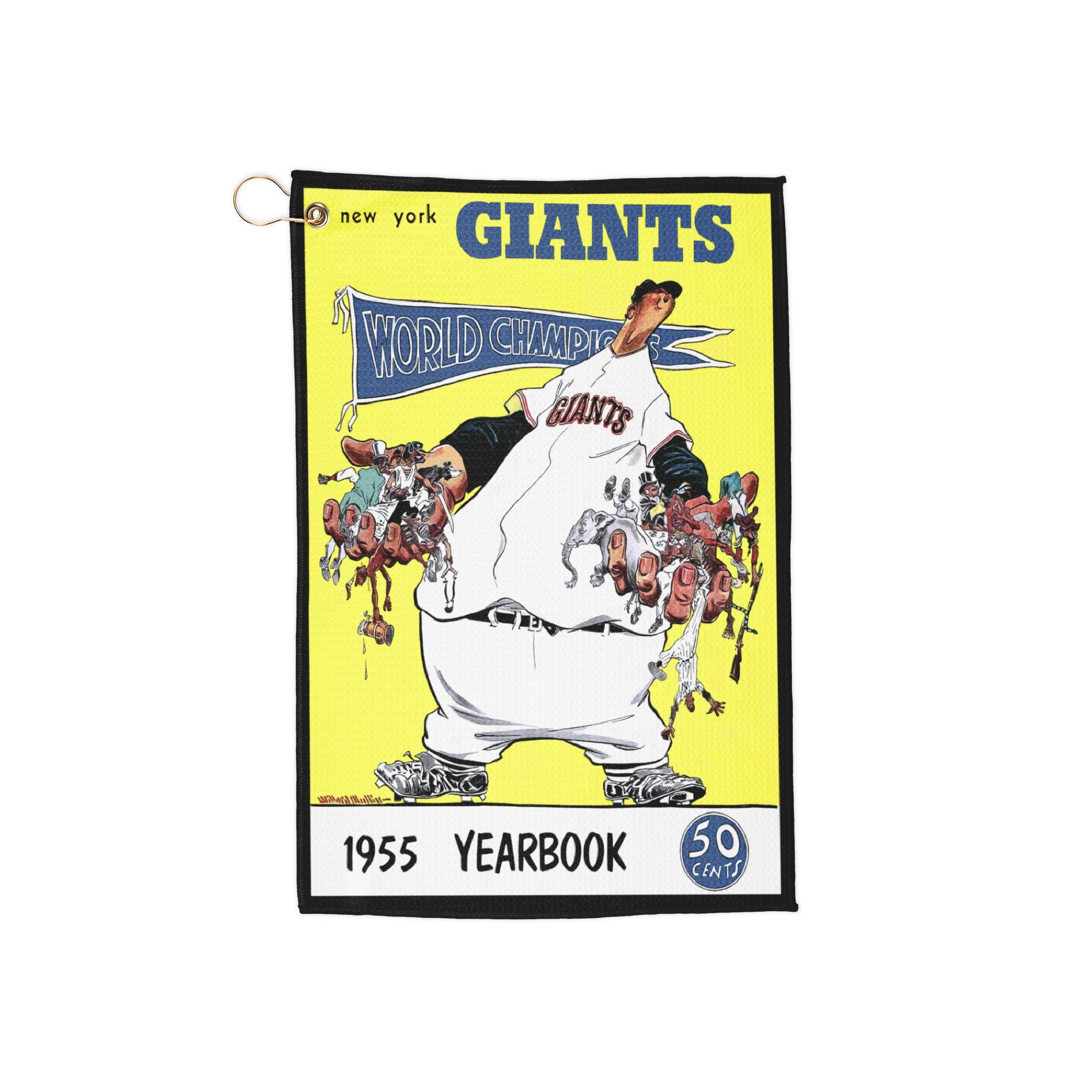 Vintage 1955 Baseball New York Giants Golf Towel - Sports Fan Gift, Golf Accessories, Golf Lover, Golf Gift for Him, Baseball Memorabilia,