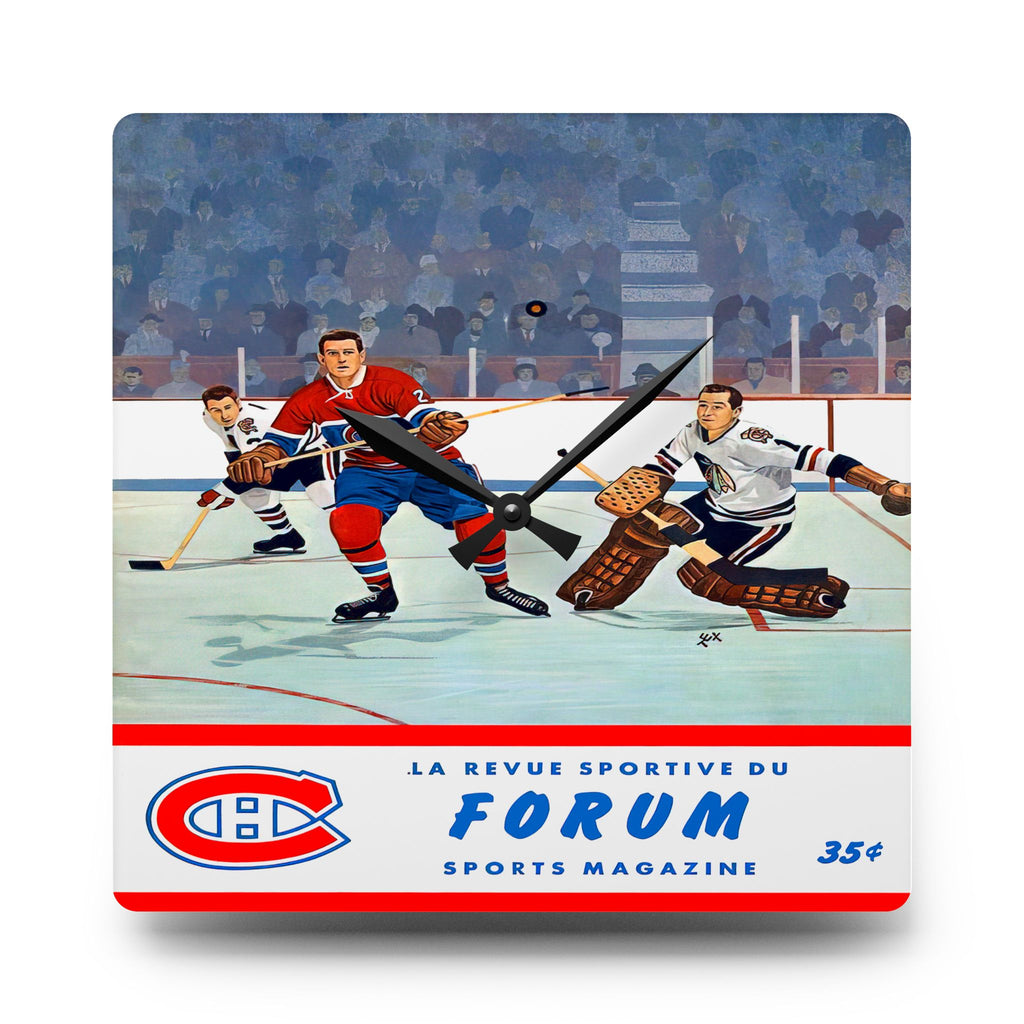 Montreal Canadiens Hockey 1962-1963 Acrylic Wall Clock, Hockey Team Decor, Sports Fan Gift, Hockey Memorabilia, Unique Wall Art, Hockey Fan